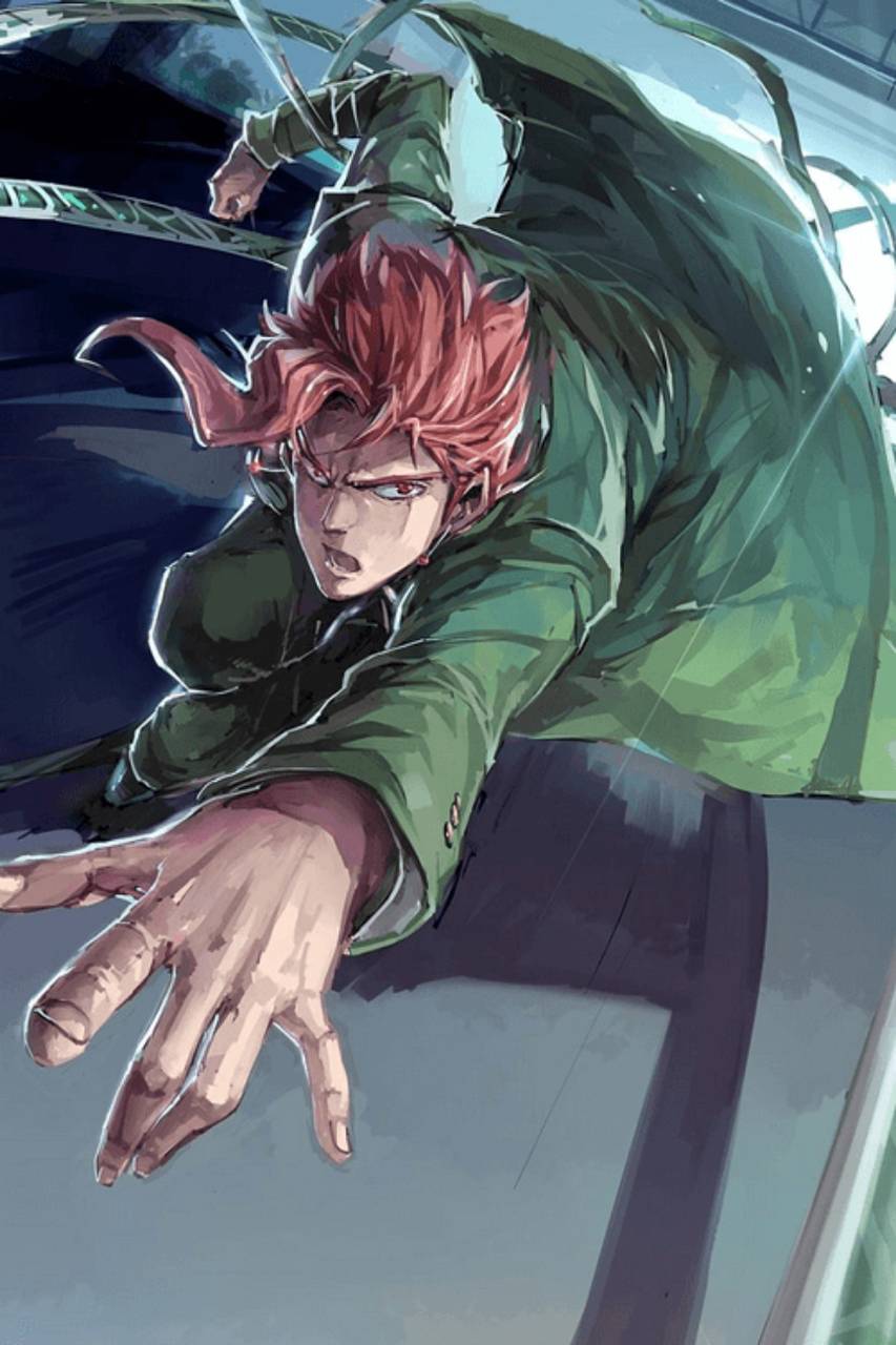I made a Kakyoin Wallpaper for my Phone Use it if you want  rkakyoin