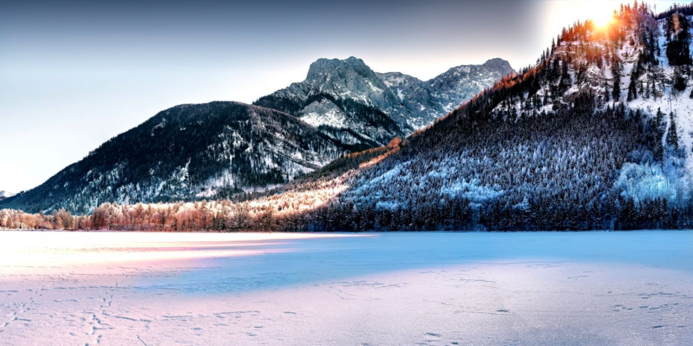 Snowy Mountains Mountain Cabin Desktop Wallpaper Free