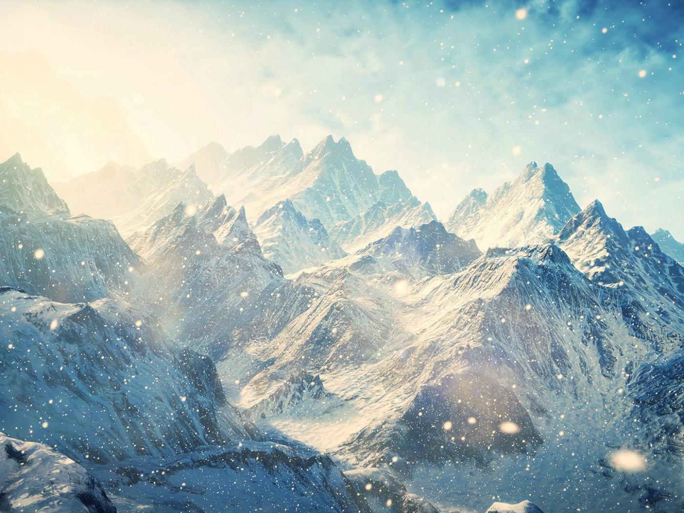 Snowy Mountain Background Wallpaper