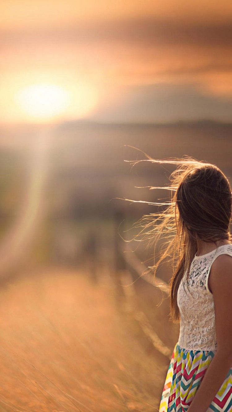 Alone Girl on Road Wallpaper HD 21339