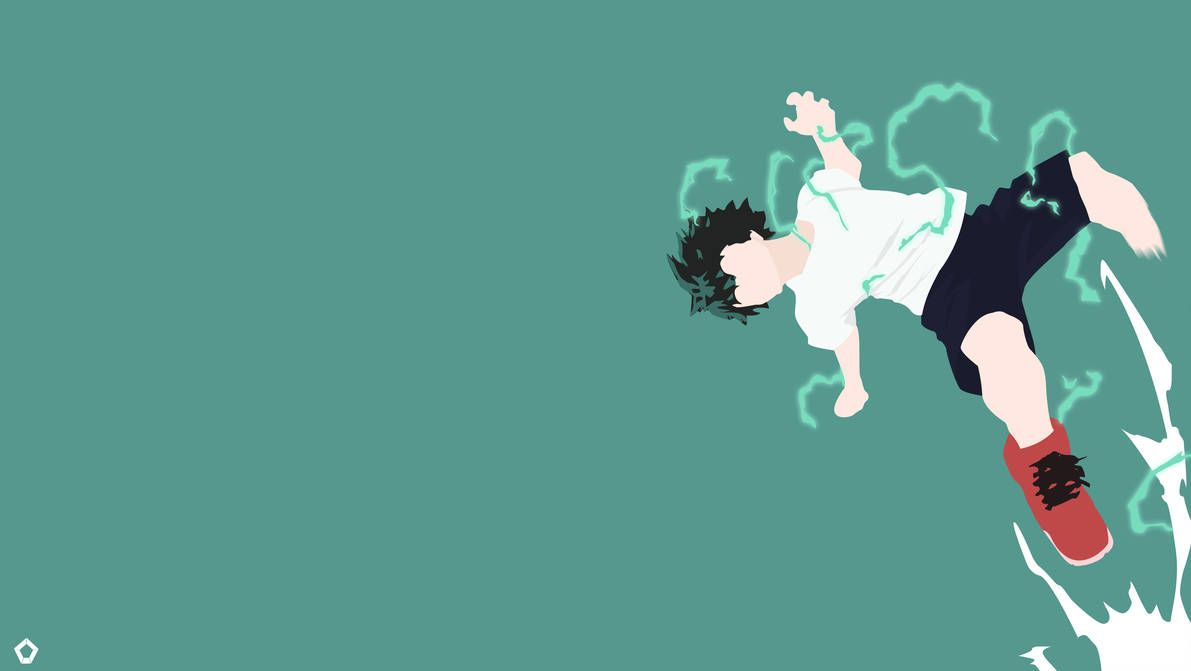 Izuku Midoriya(full cowl). BnHA. Minimalist by Darkfate17. Hero