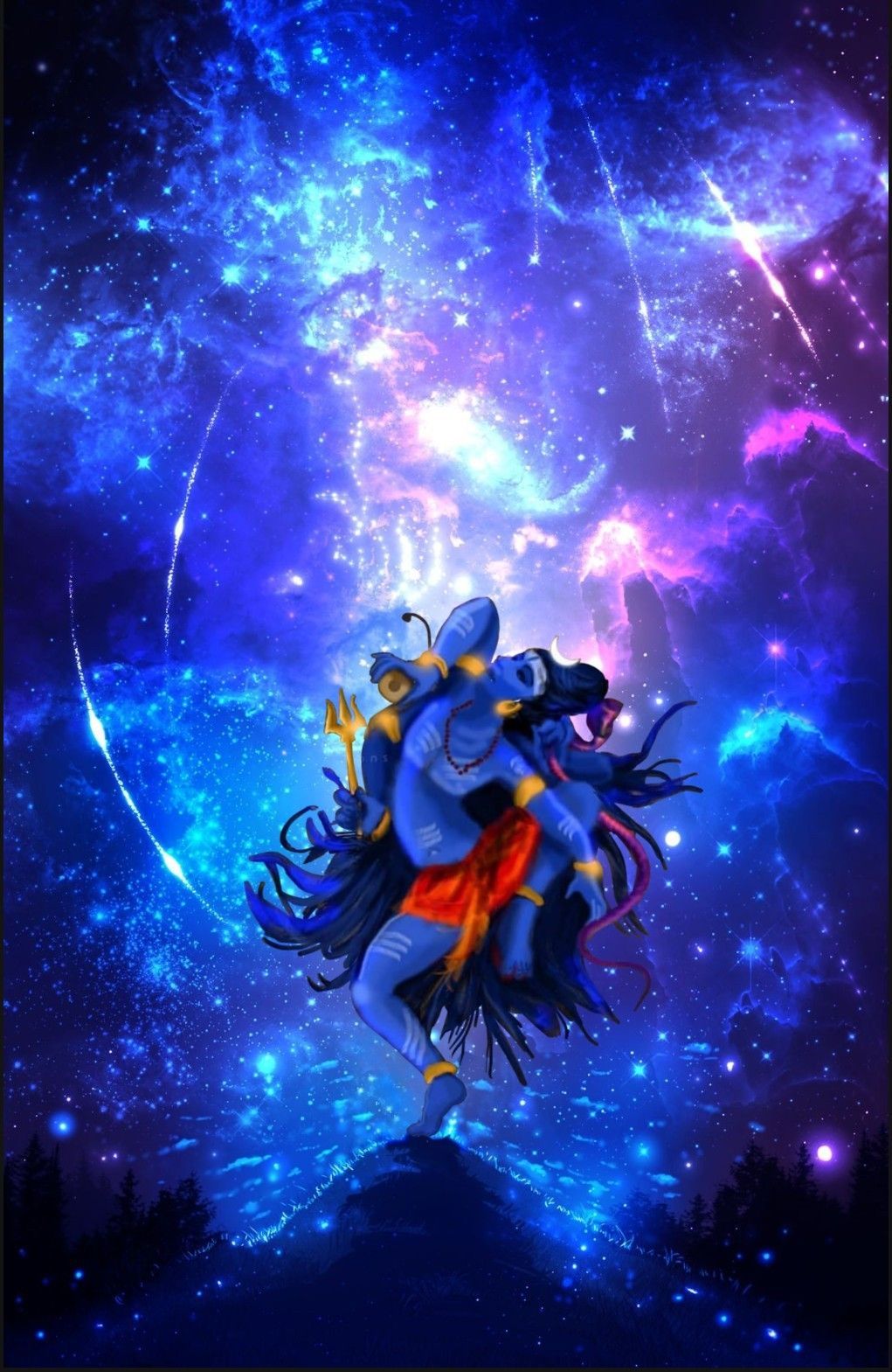 Lord Shiva as Nataraj in creative art painting. Lord shiva painting, Shiva lord wallpaper, Lord shiva family