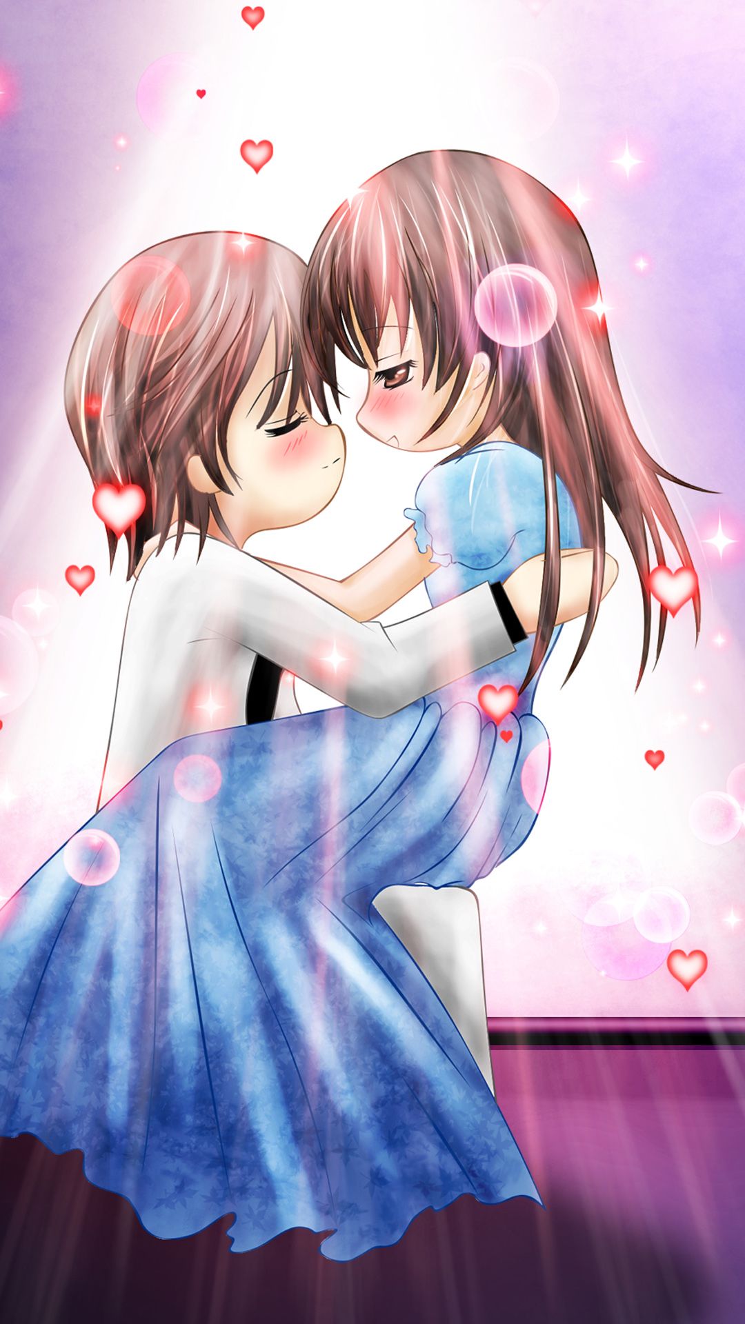 Anime Couple Hugging Wallpaper. kumpulan materi pelajaran dan
