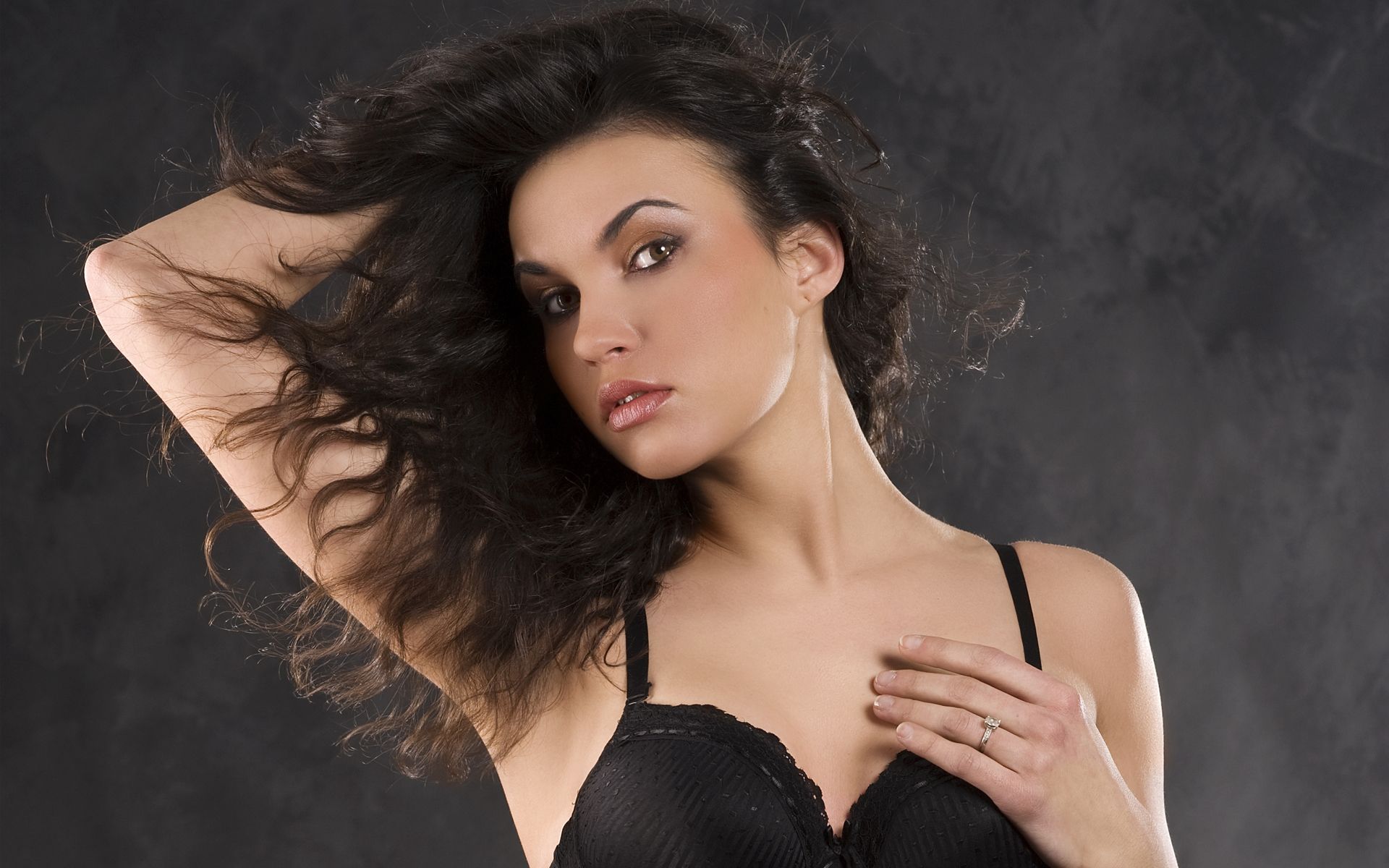 young woman wind white underwear sensual seductive