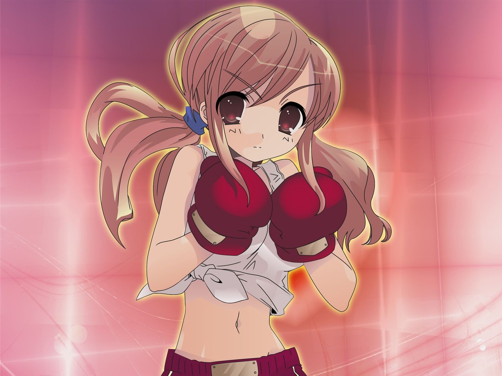 Wallpaper Sports anime girl, boxing, gloves 1920x1440 HD Picture, Image