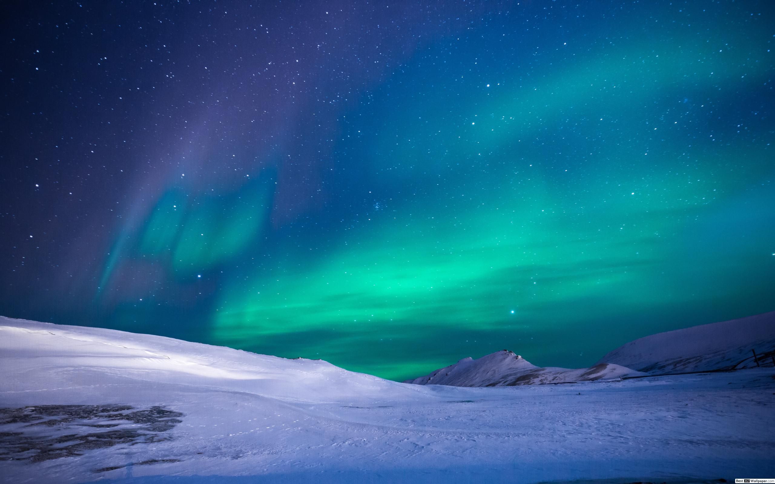 Northern Lights, green aurora borealis HD wallpaper download
