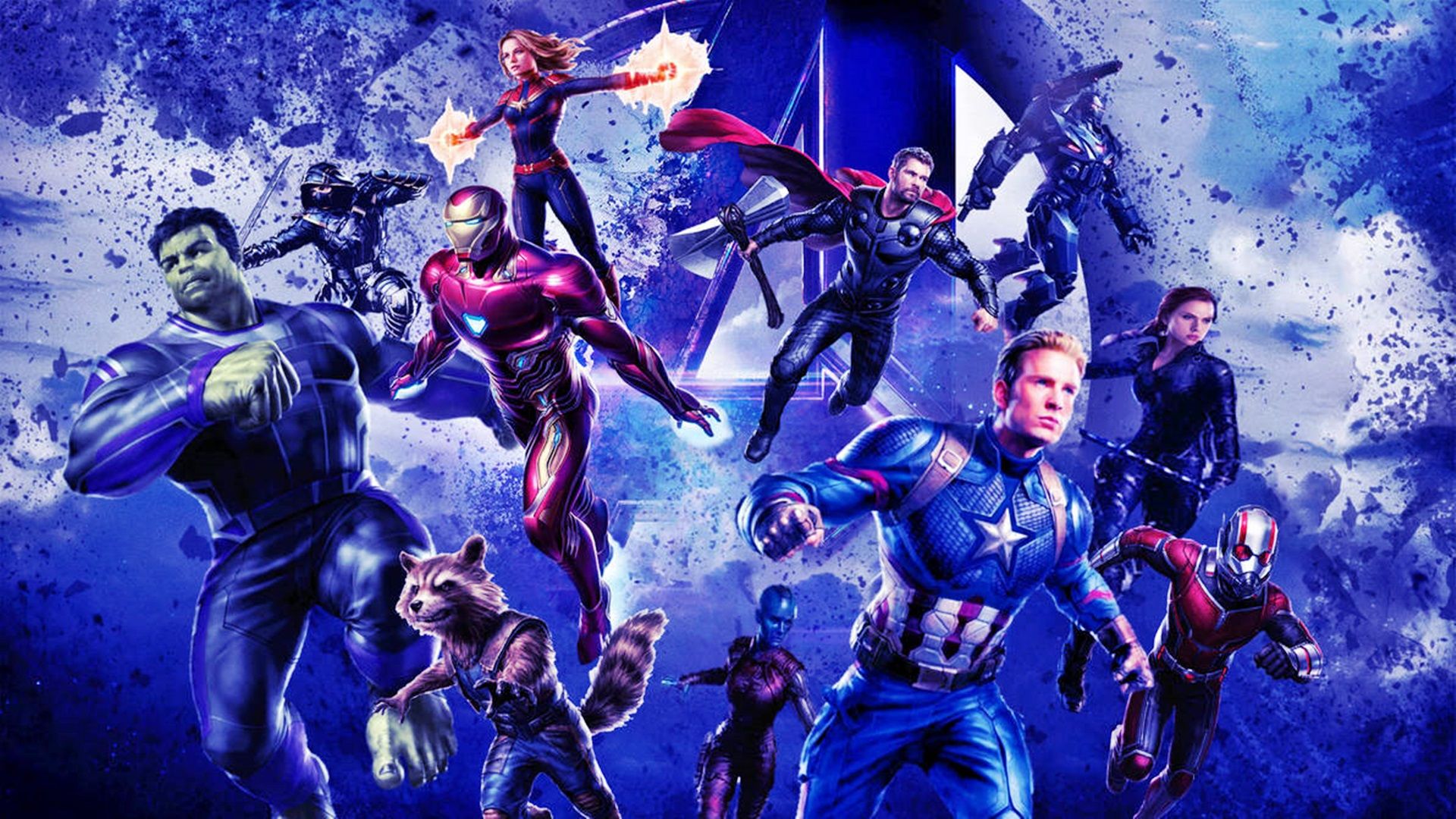 Avenger Endgame Blue Background Wallpaper