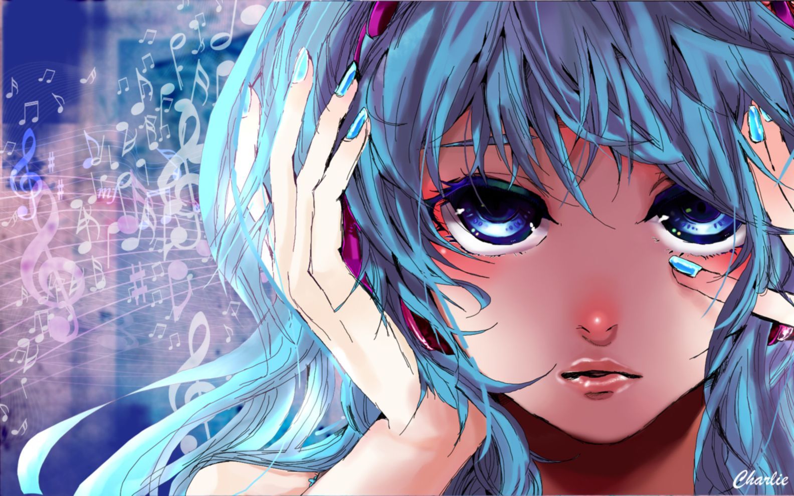 Music Anime Beauty Girl Wallpaper: Desktop HD Wallpaper