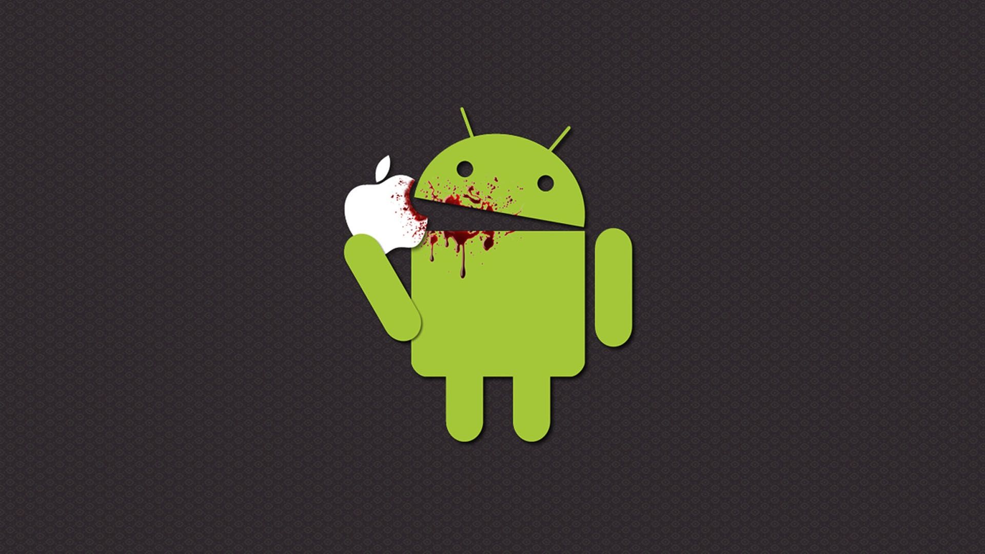 Android Wallpaper Eating Apple Wallpaper