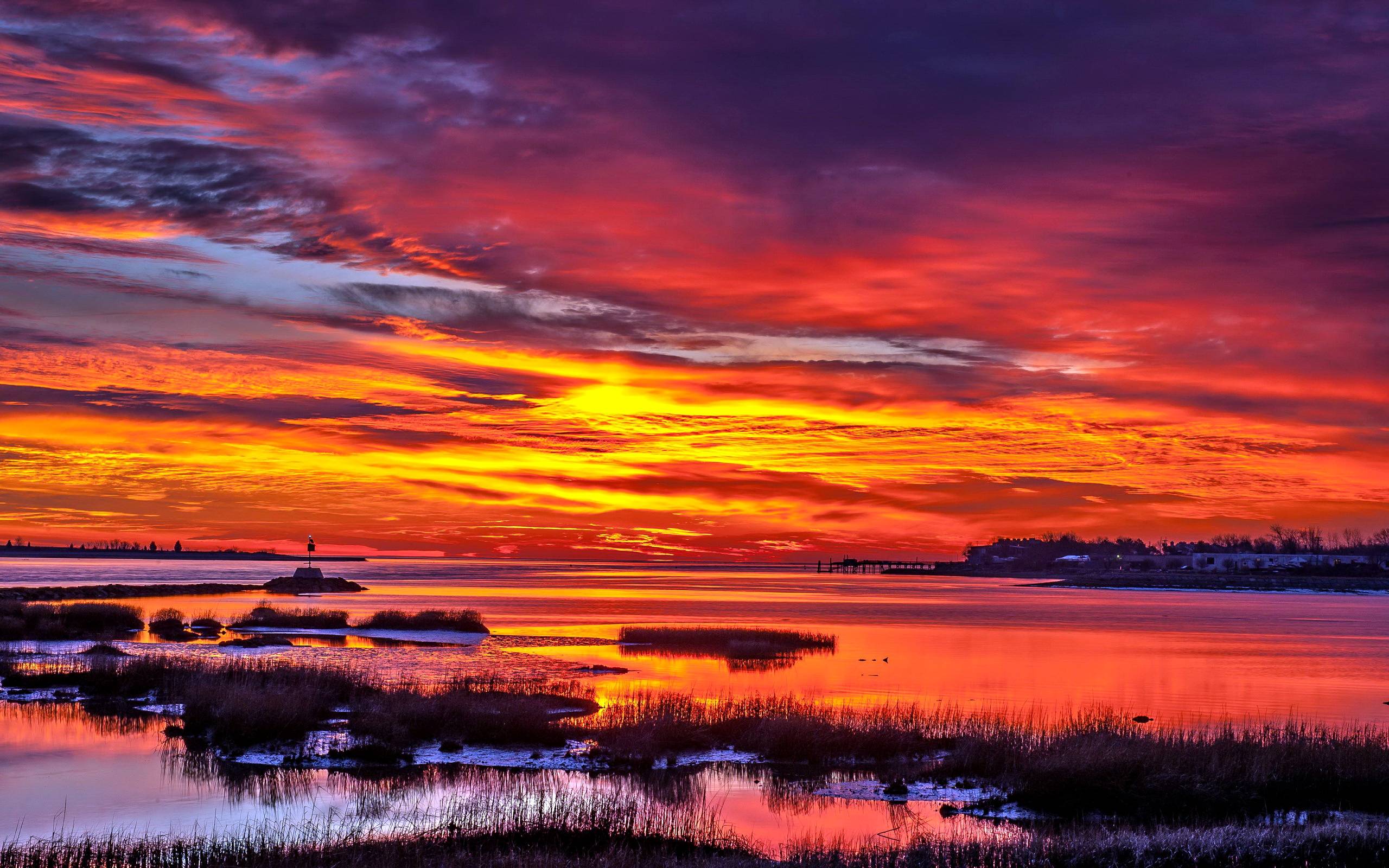 Beautiful Sunset Wallpaper Sunset Over Water Wallpaper & Background Download