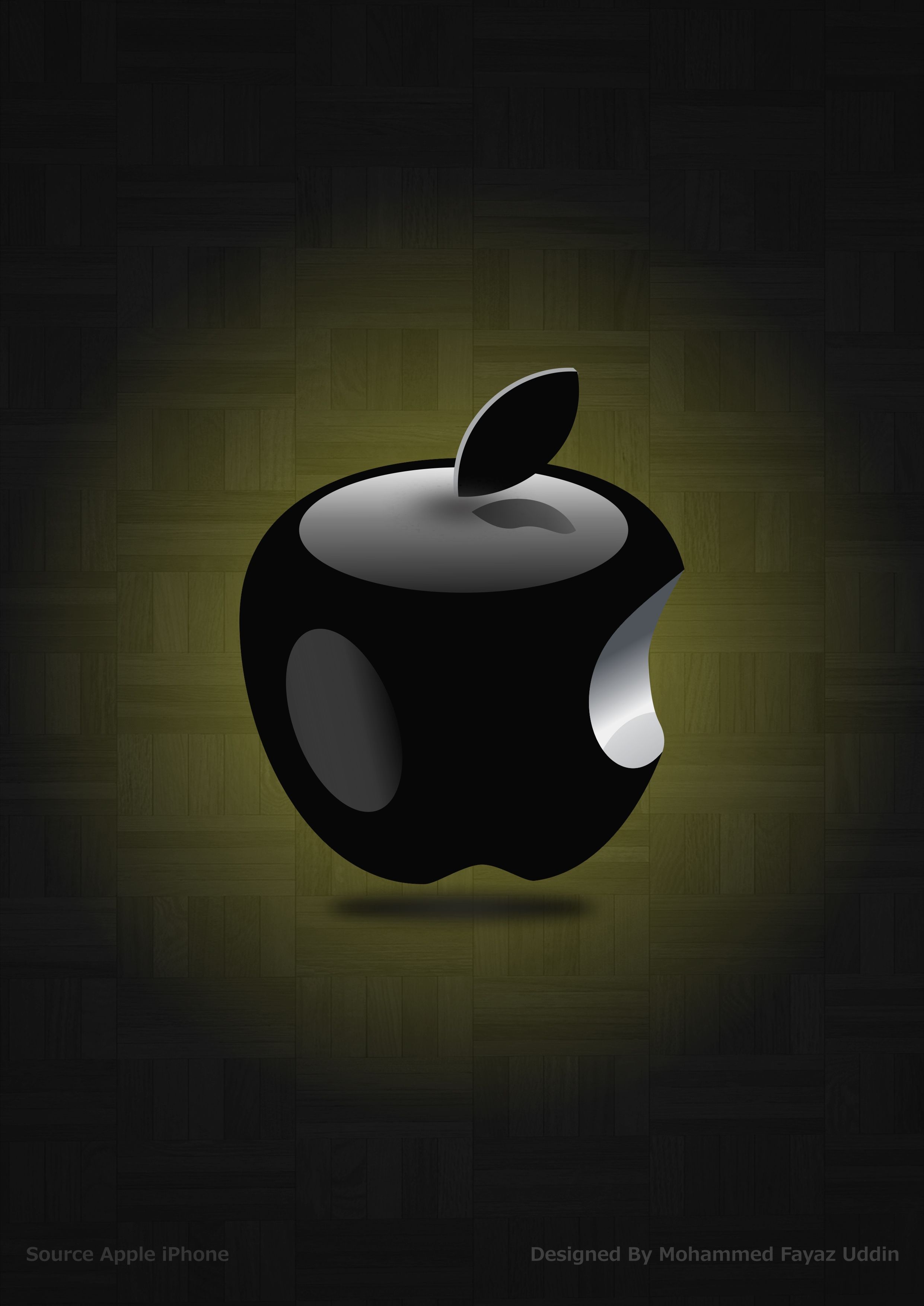 3D Apple Logo HD Wallpaper Design For iPhone & Android, Download