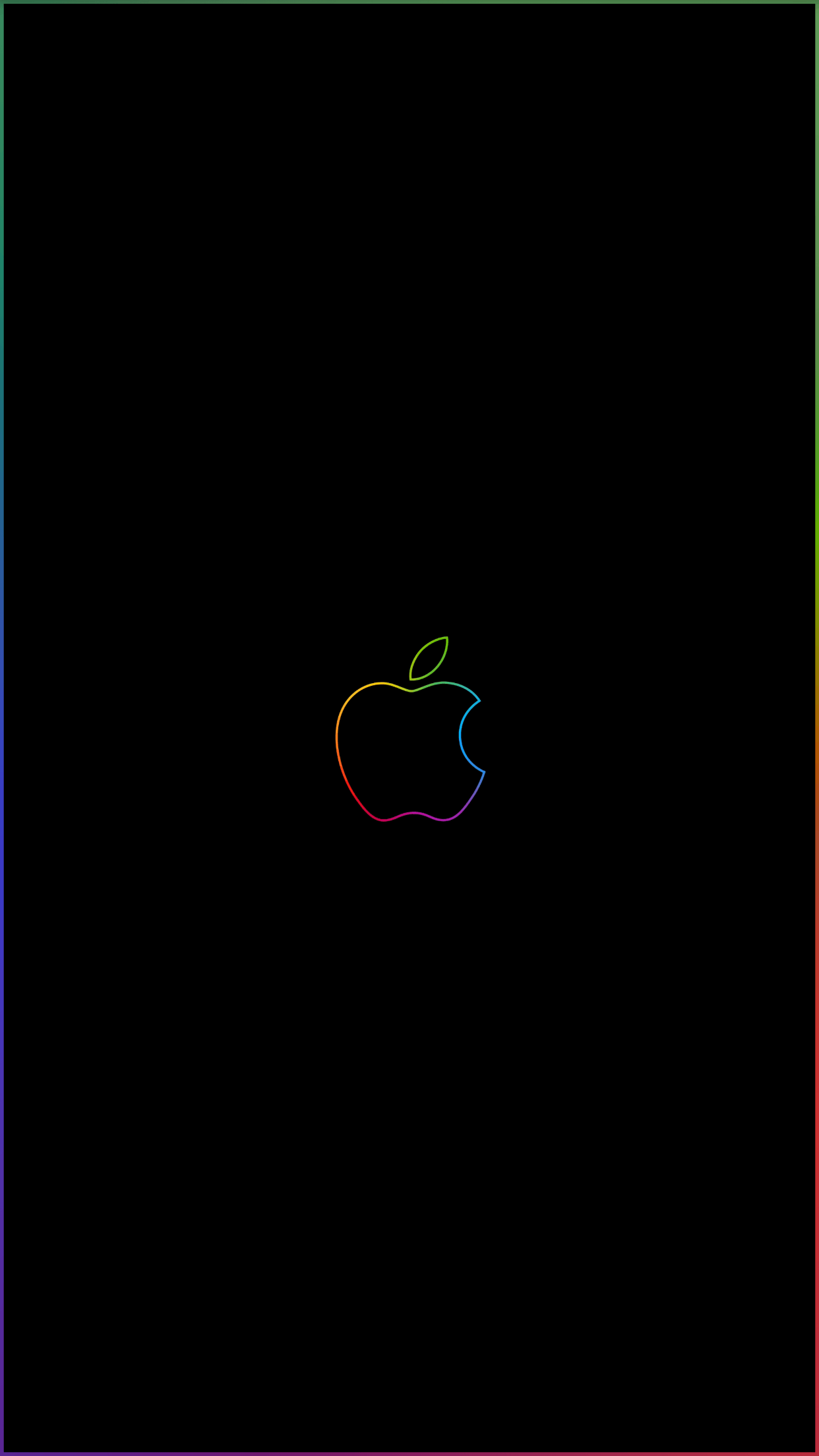 7+ rainbow border & apple logo : iphone