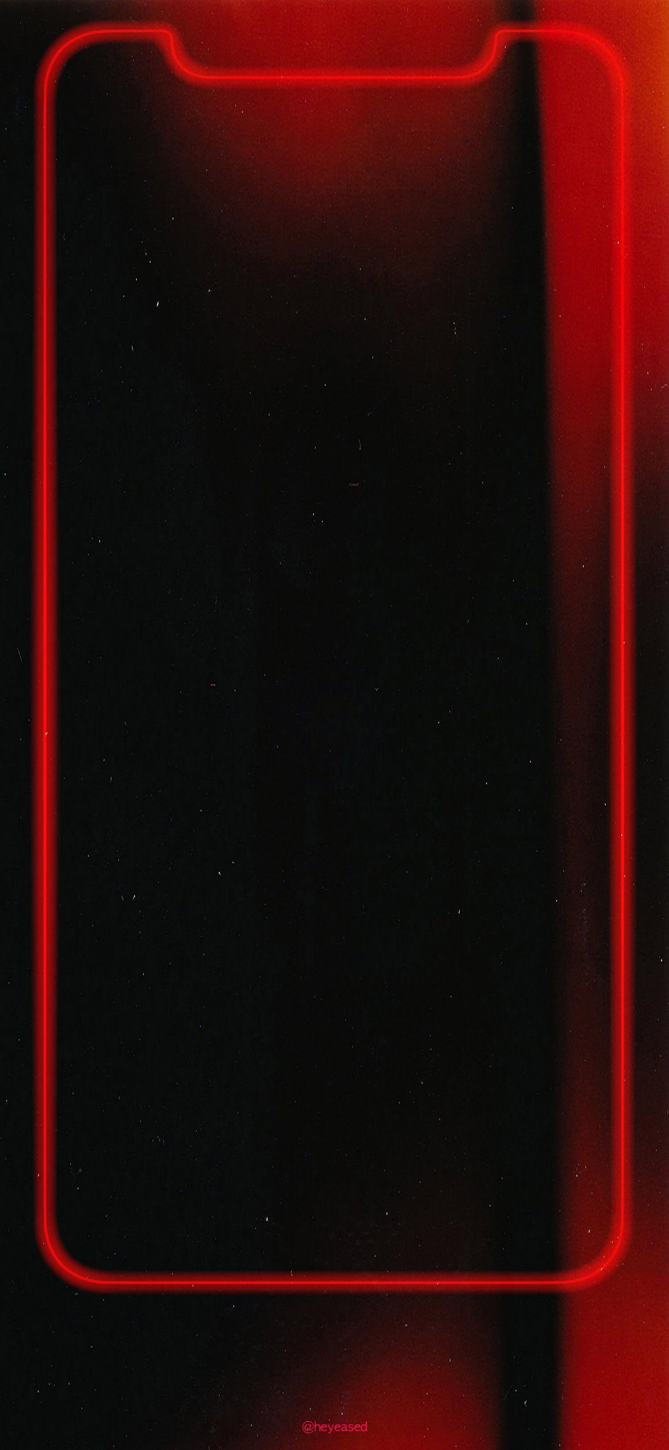 iPhone X Red Border Wallpaper