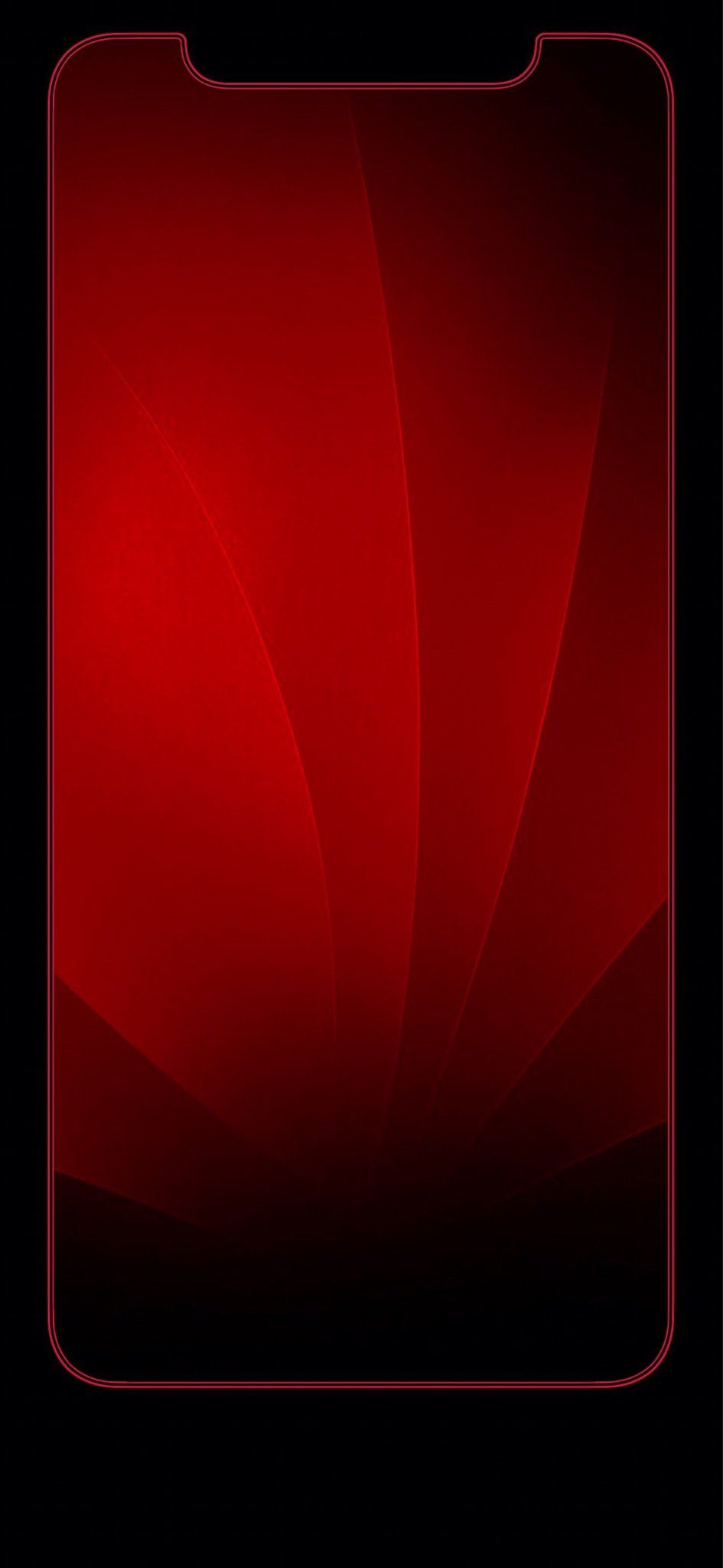 iPhone X Red Border Wallpaper