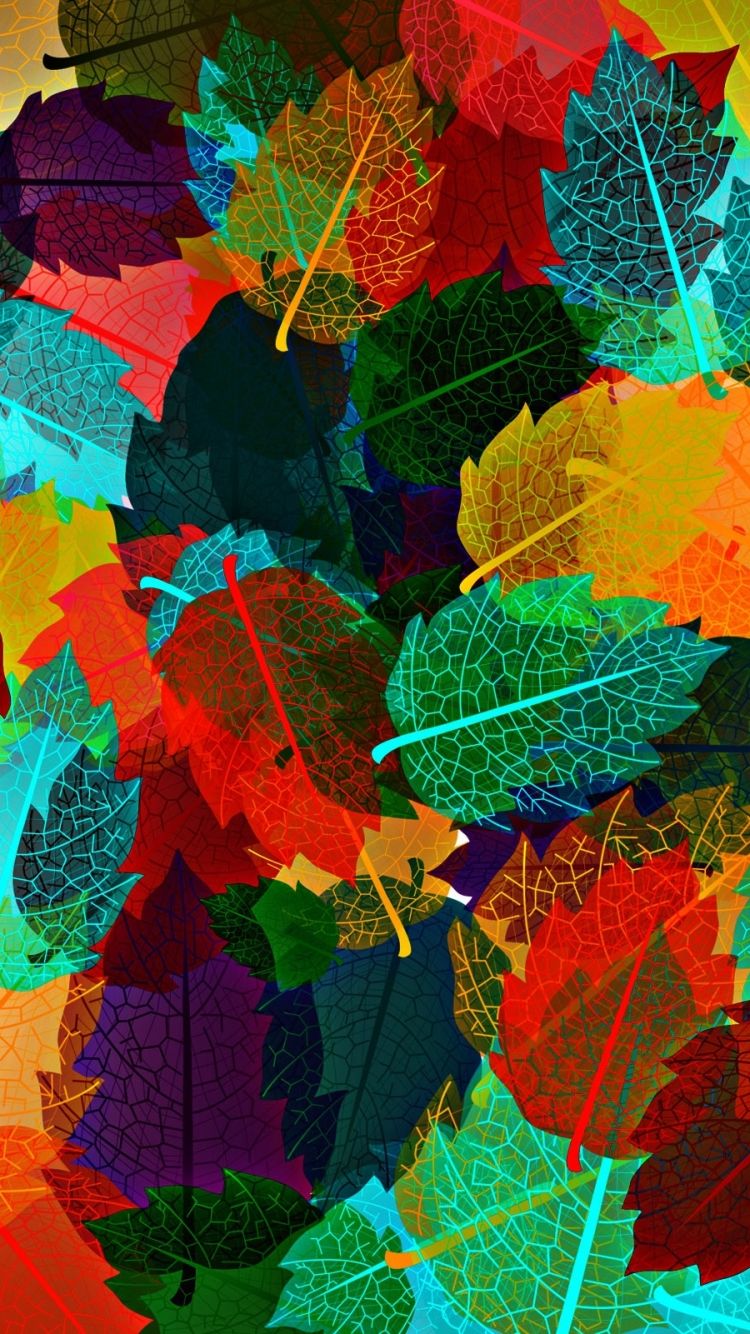 Artistic Leaf (750x1334) Wallpaper