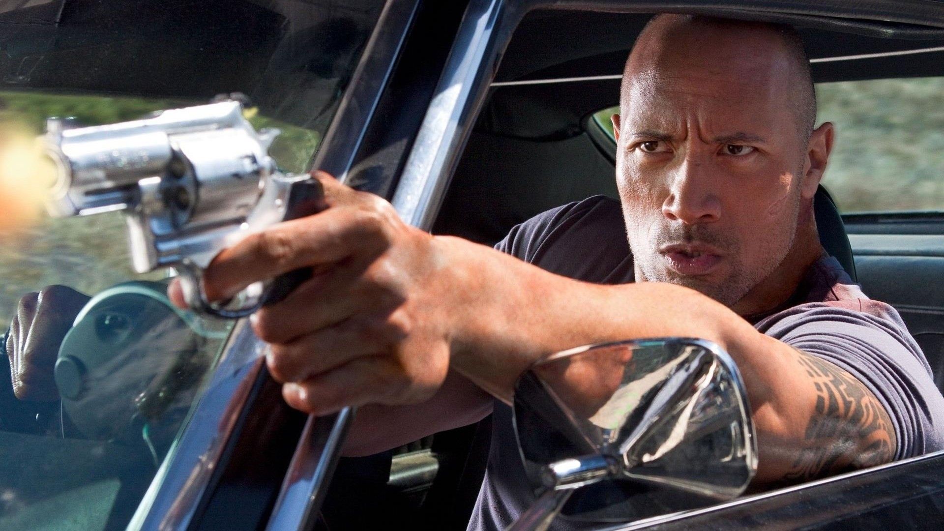 The Rock The Rock With Gun HD HD Desktop Wallpaper 1920x1080