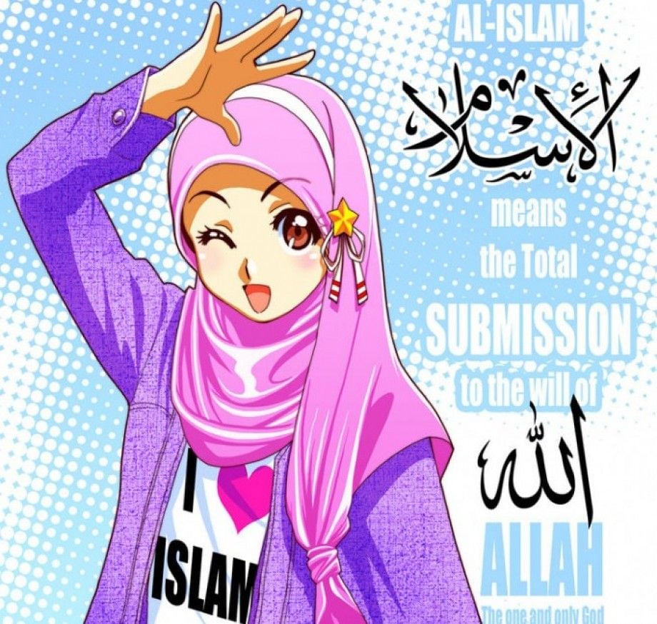 Anime Fashion Hijab Pink