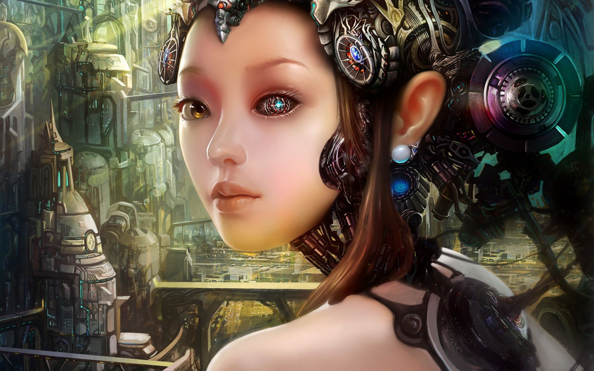 Sci Fi Science Fiction Robots Cyborgs Women Girls Technical