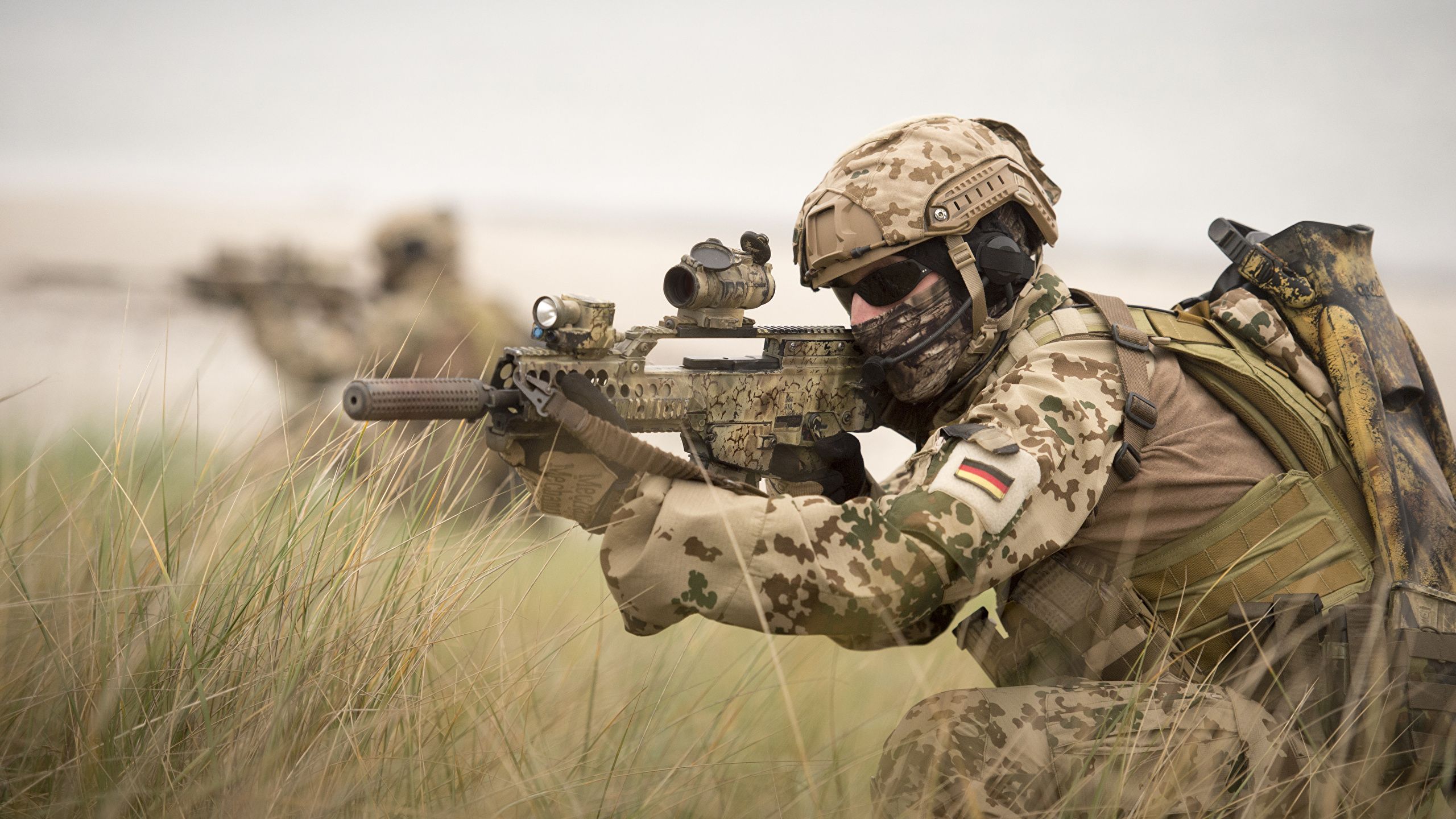Image Special Forces Soldiers Assault rifle German Army 2560x1440
