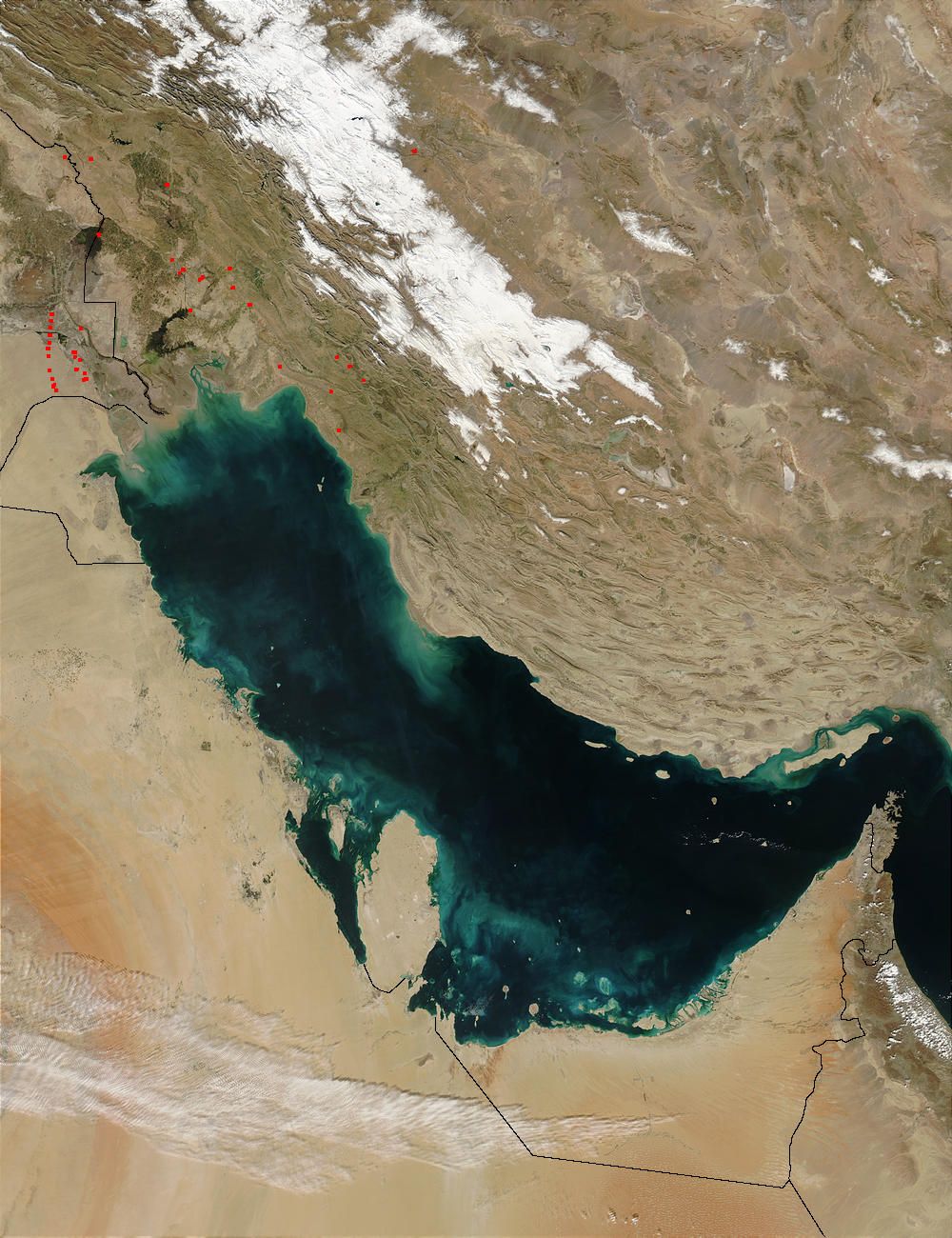 Satellite Image of Persian Gulf