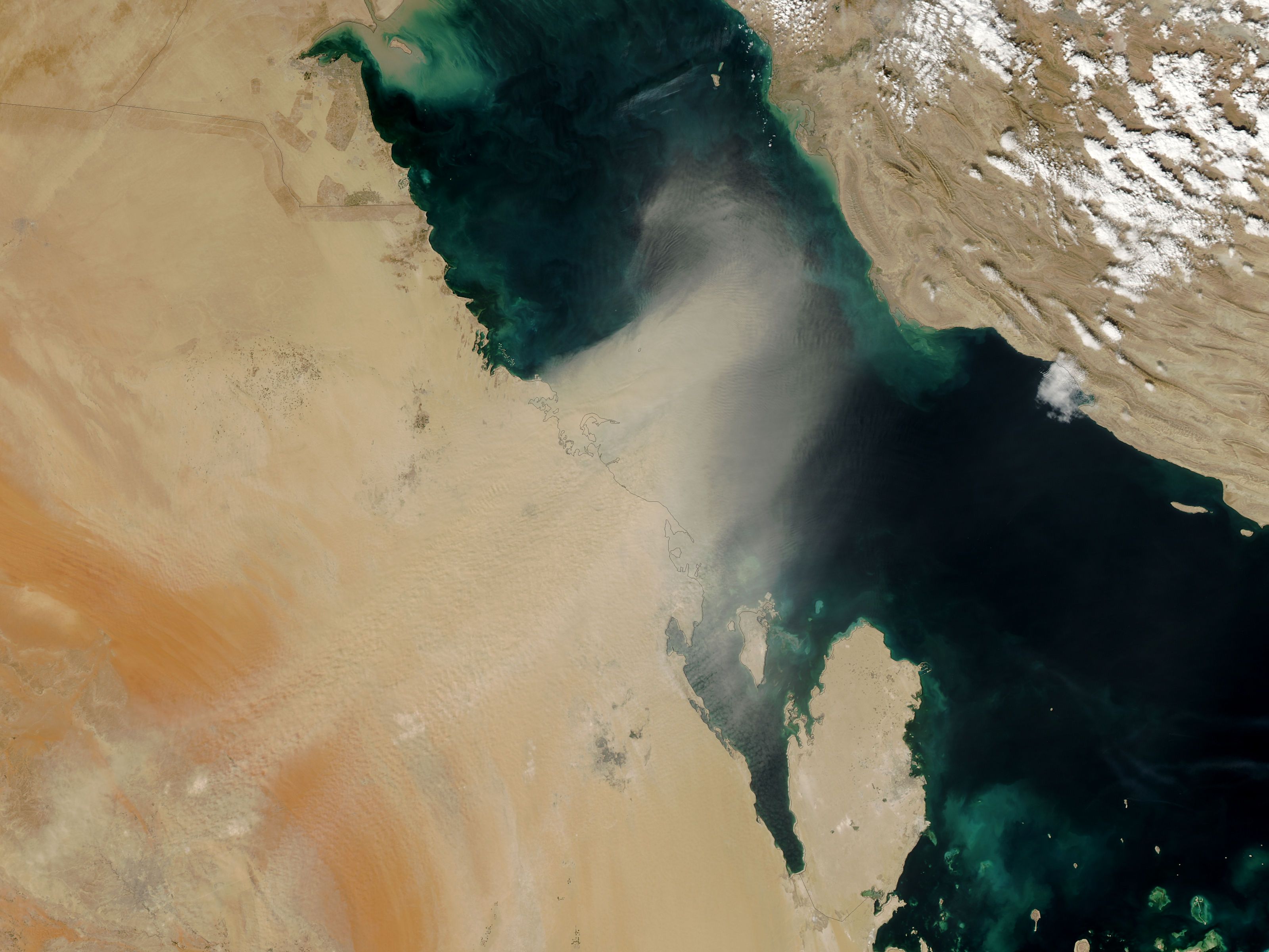 Dust storm over the Persian Gulf