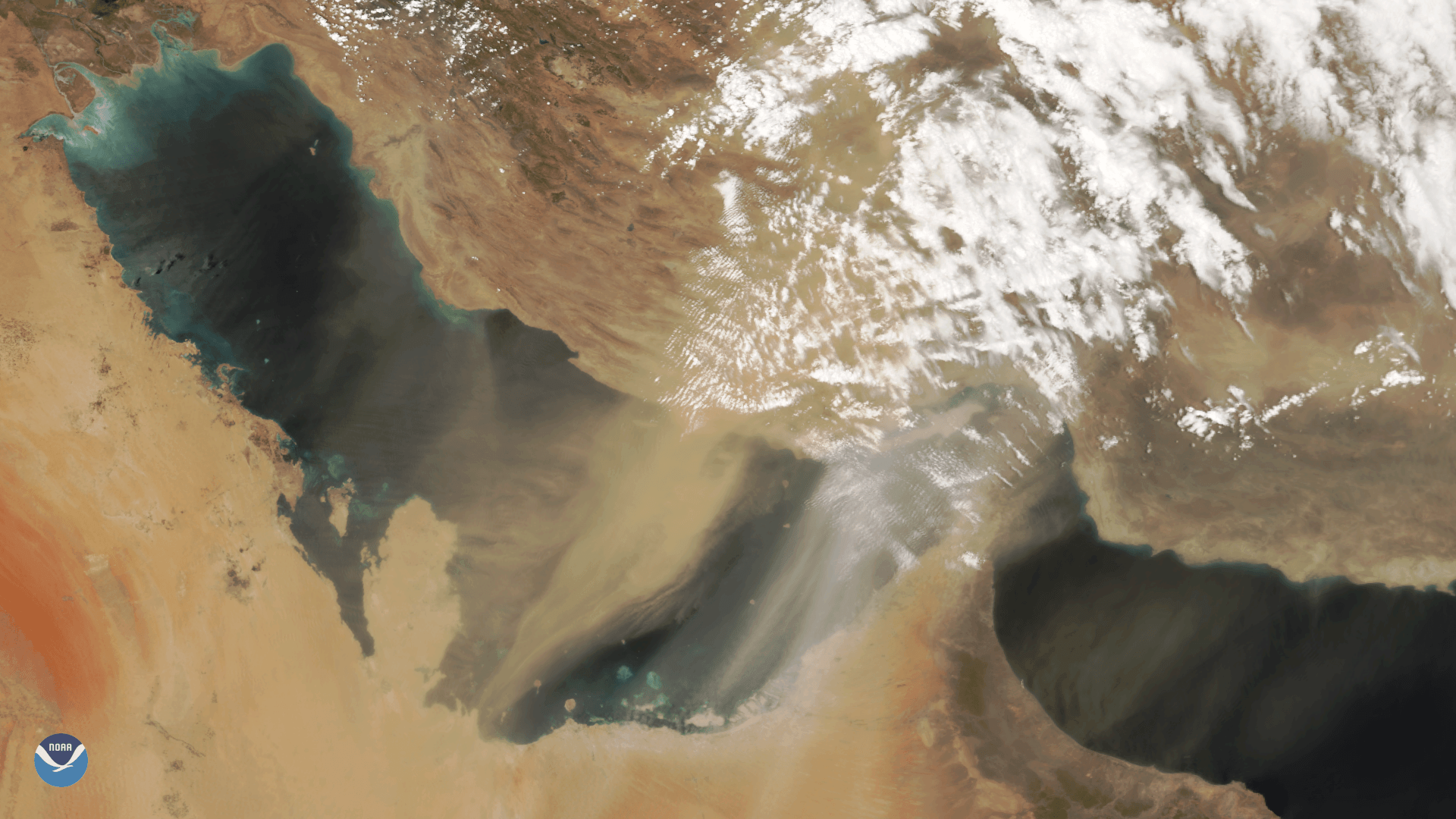Dust Storm in the Persian Gulf. NOAA National Environmental