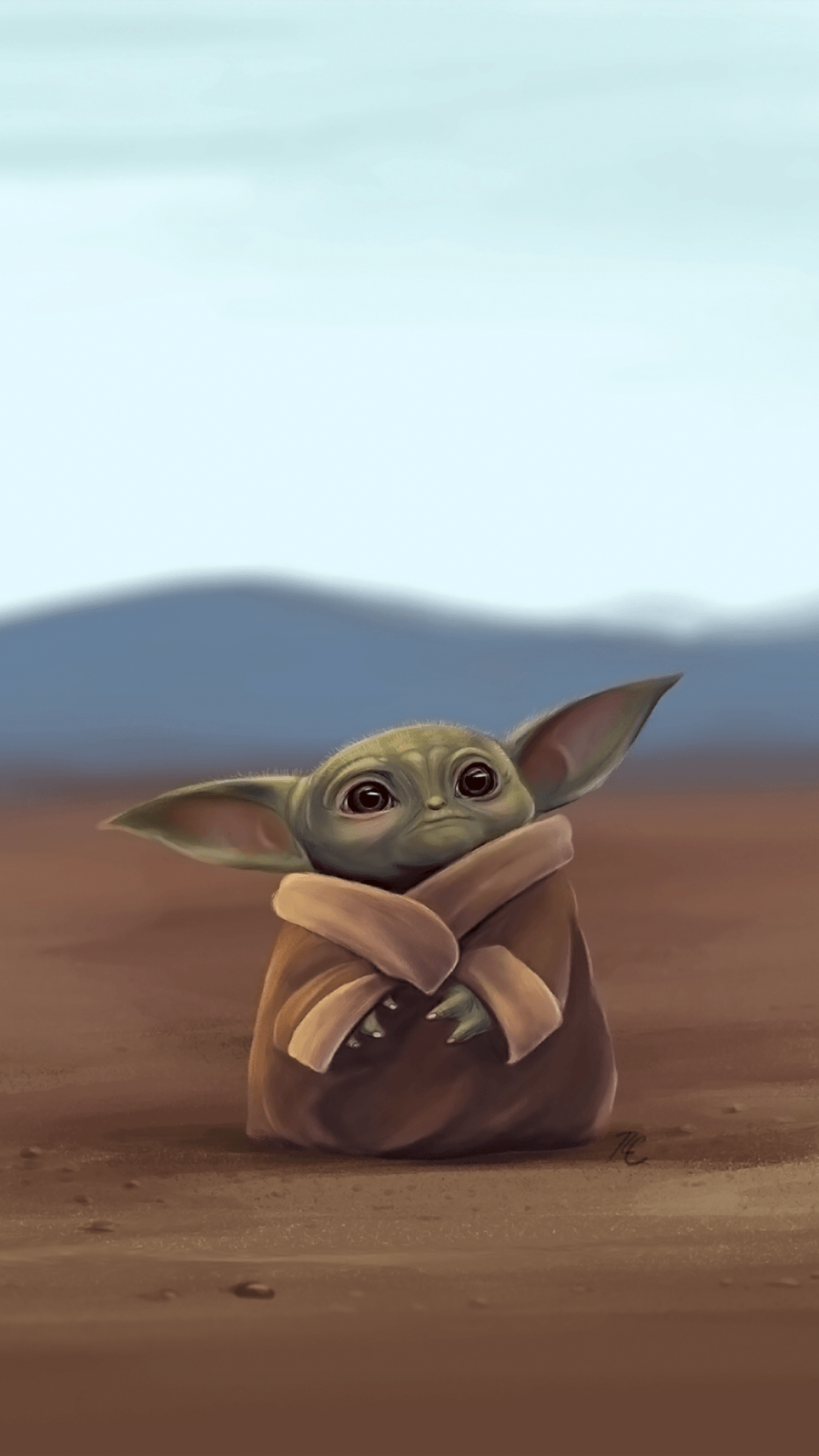 The child Baby Yoda phone wallpaper collection. Cool Wallpaper