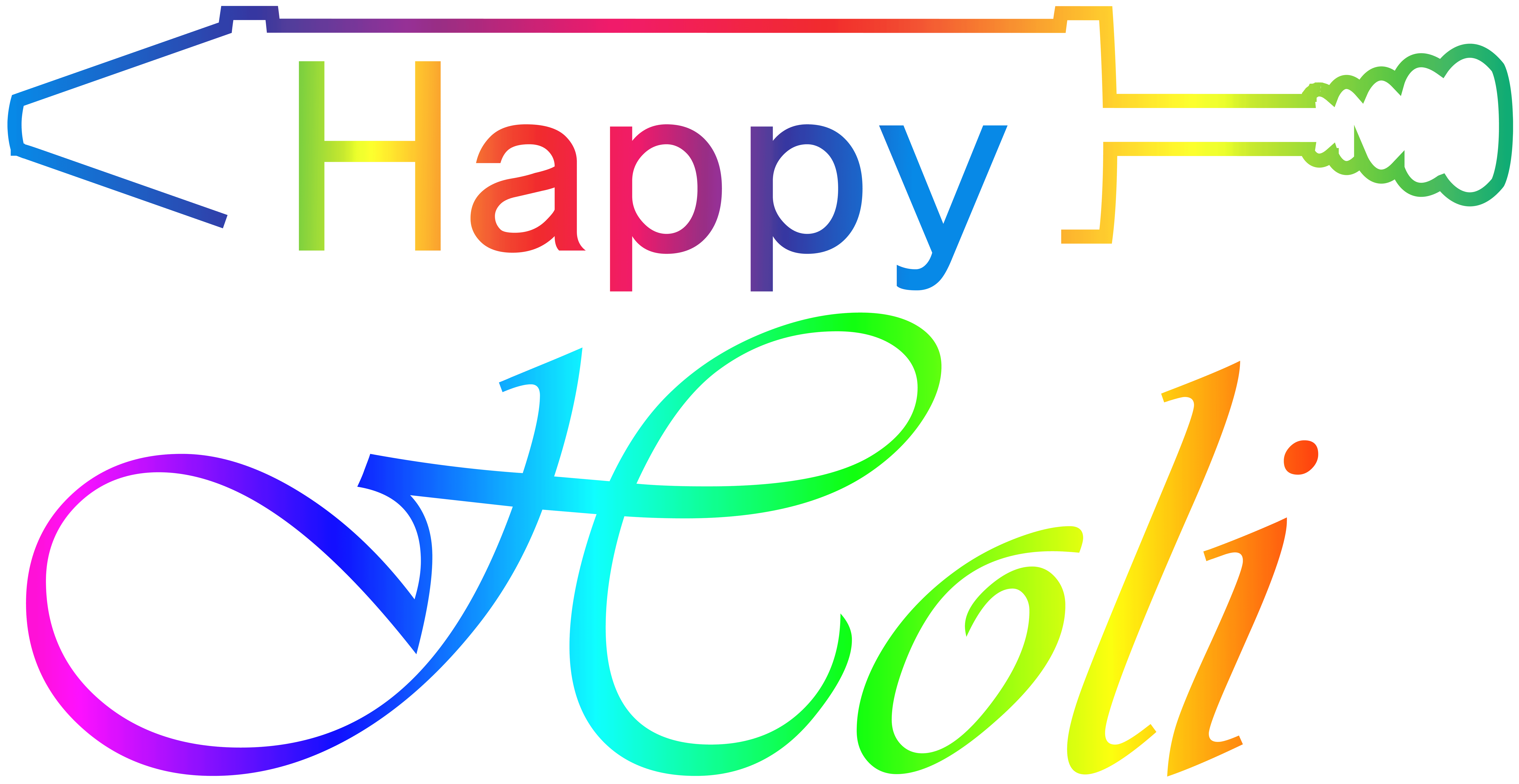 Happy Holi Transparent Clip Art Image