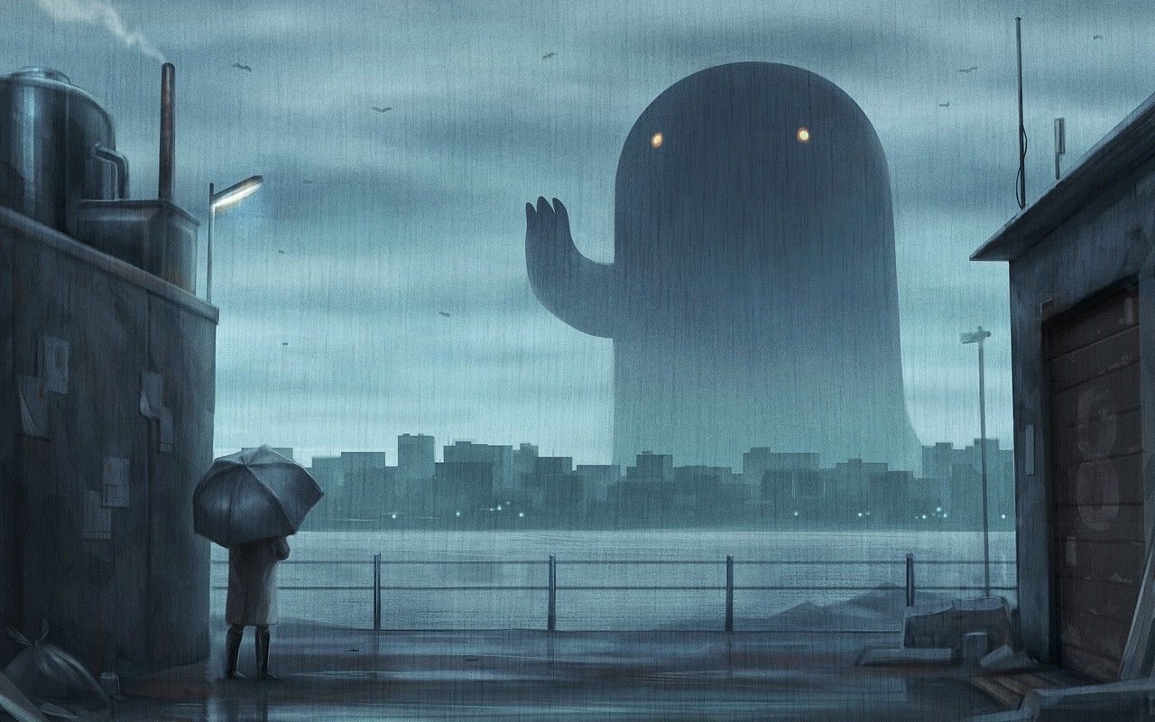 rain, Landscape, Umbrella, Creature Wallpaper HD / Desktop