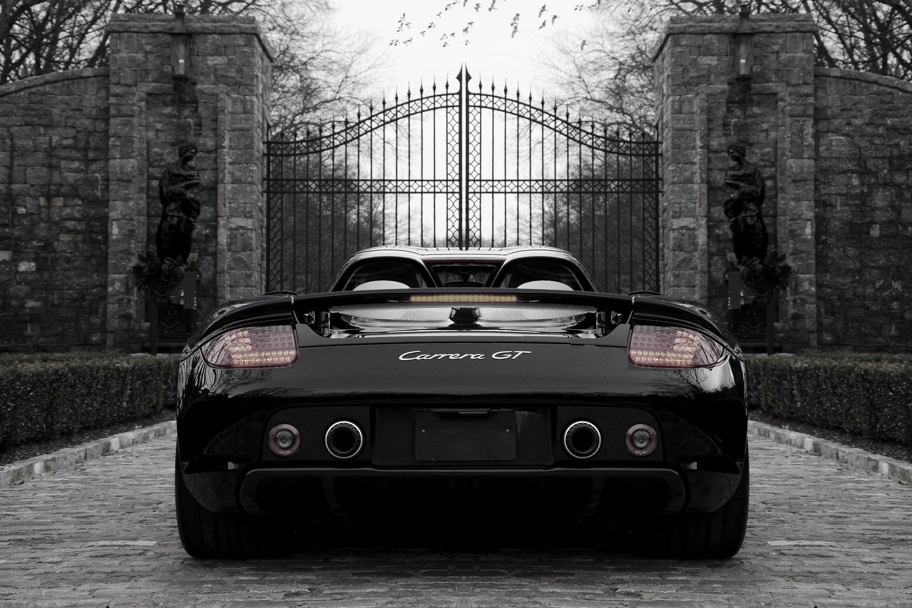 Porsche In Black, porsche, carros, black, HD wallpaper