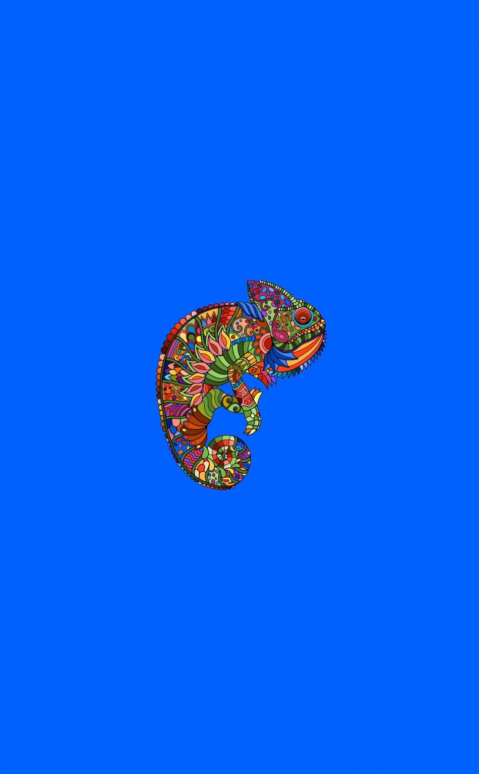Download 950x1534 wallpaper colorful, artwork, chameleon, iphone