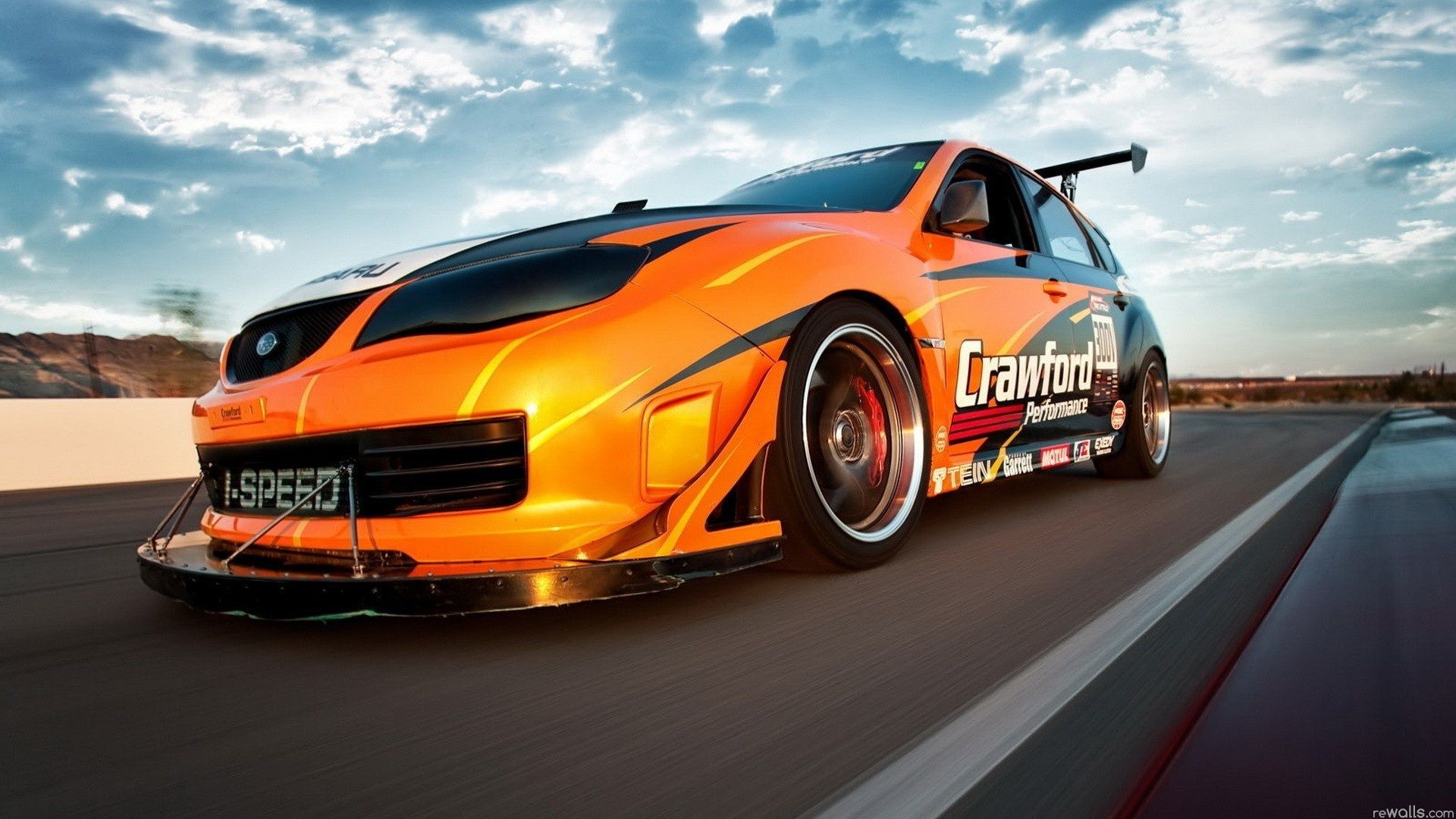 Wallpaper Orange Speed Car 1920x1080 Full HD 2K Picture, Image