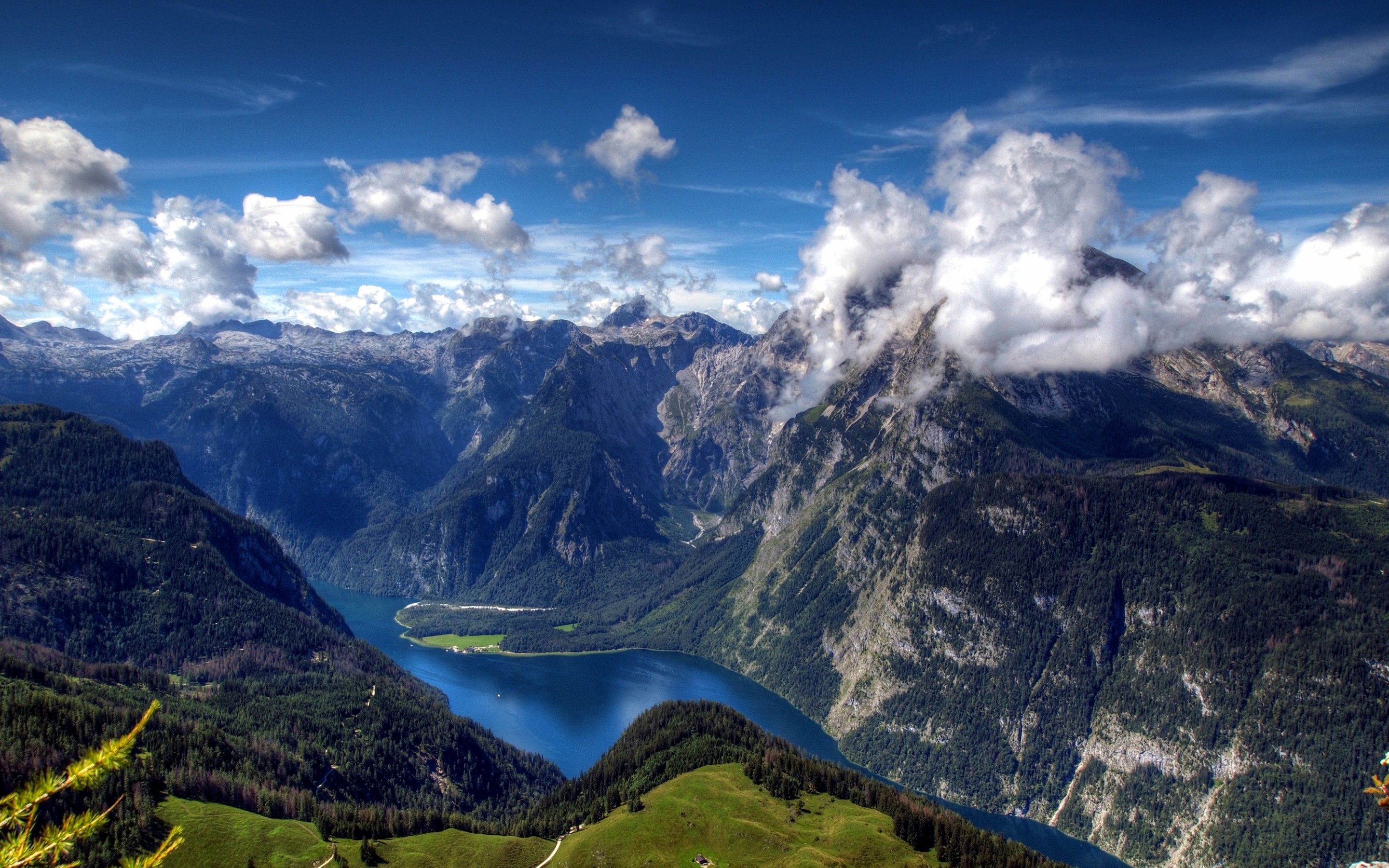 Wallpaper Lake Königssee, Watzmann Mountain, Bavarian Alps, HD