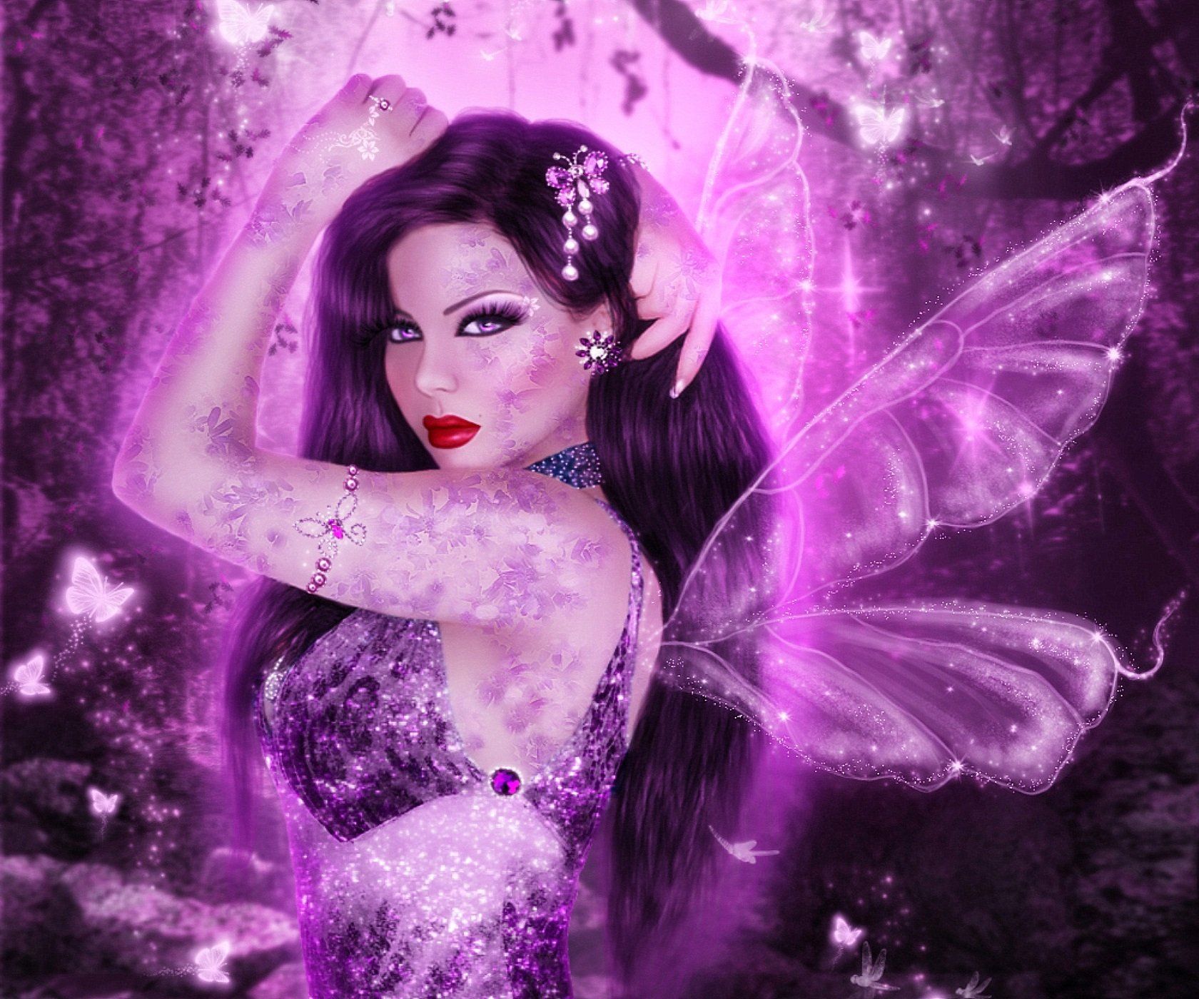 Butterfly Fairy Wallpaper and Background Imagex1400