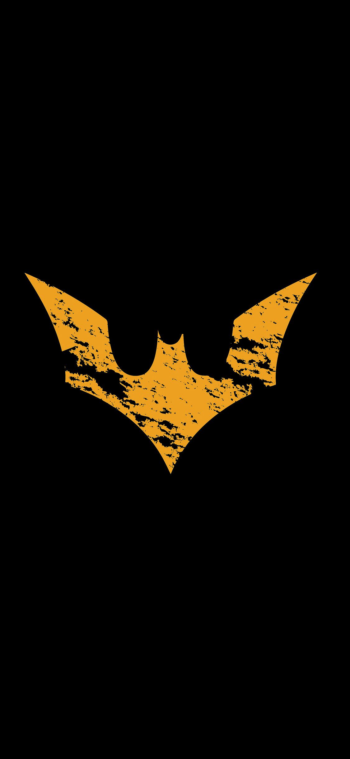 iPhone X wallpaper. batman logo yellow dark hero art