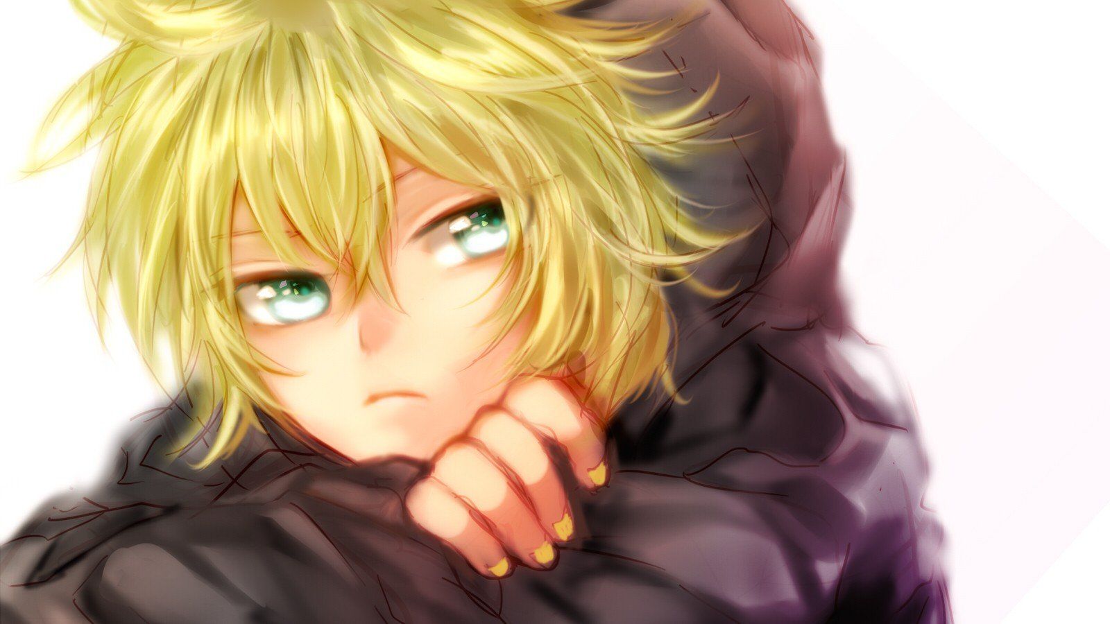 Vocaloid Kagamine Len green eyes anime boys wallpaperx900. Blonde hair green eyes, Green eyes, Vocaloid