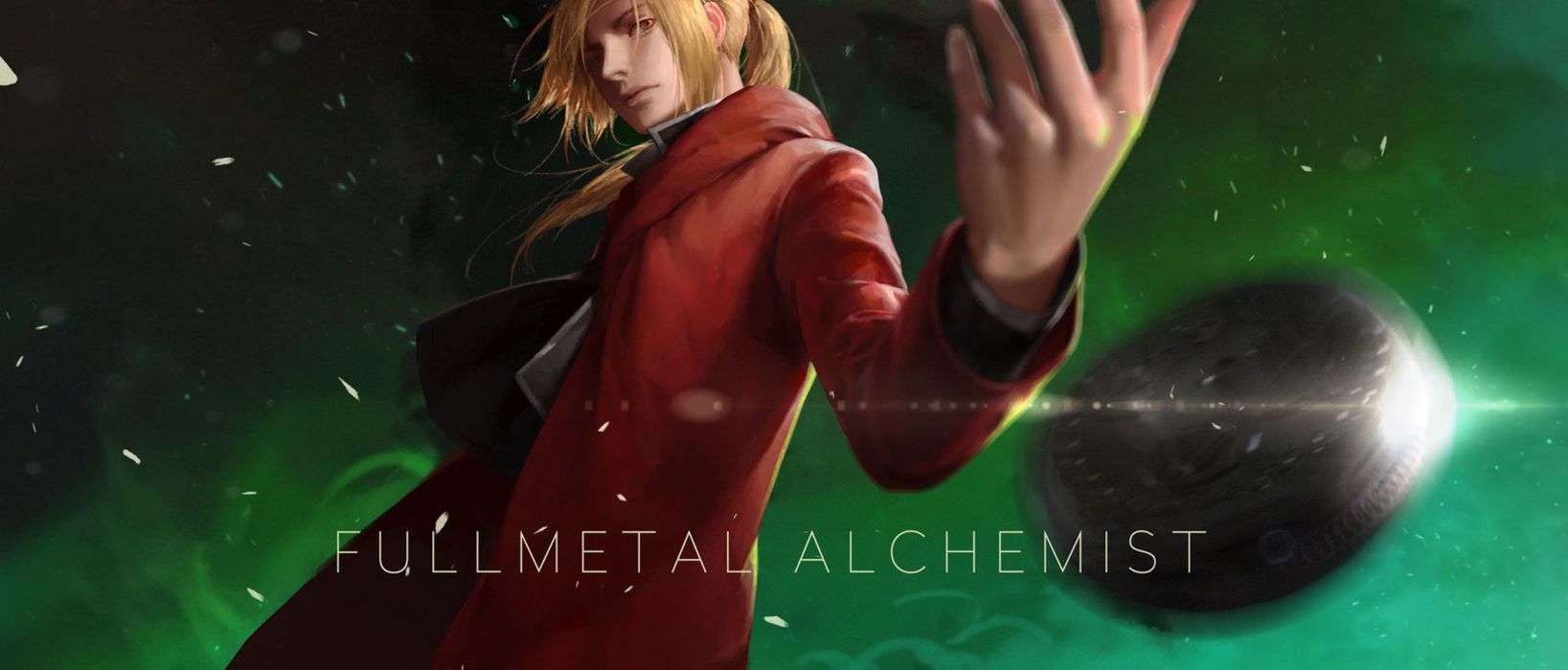 Anime male blonde hair edward elric fullmetal alchemist green