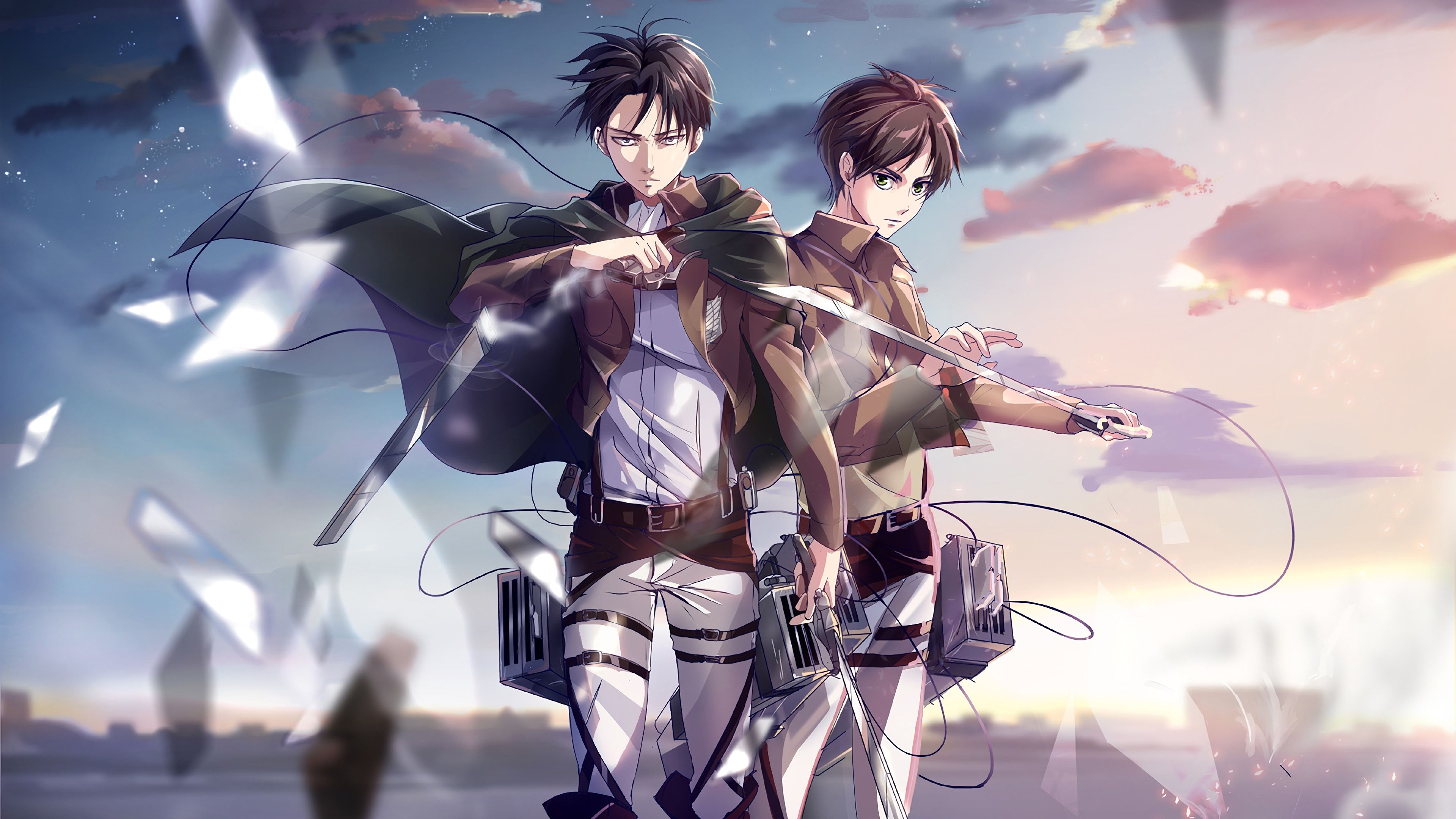 Levi and Eren Attack on Titan 4K Wallpapers