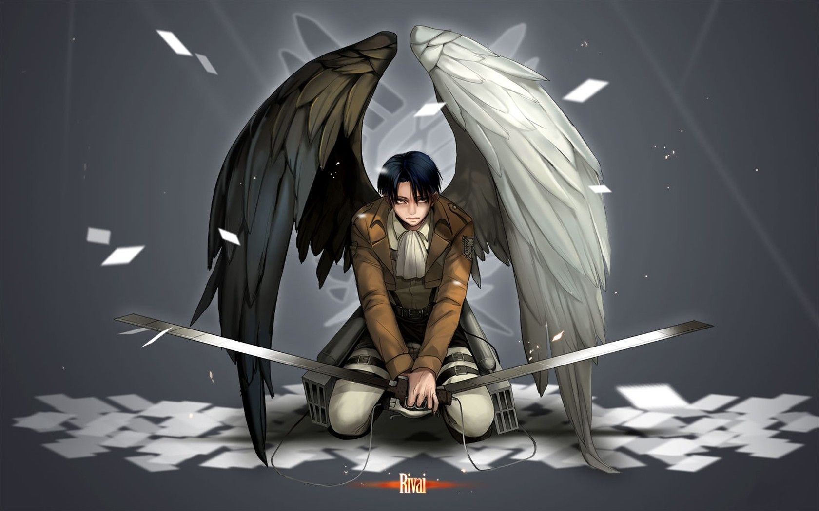 Levi Angel Wings Attack On Titan Wallpapers Download HD Backgrounds