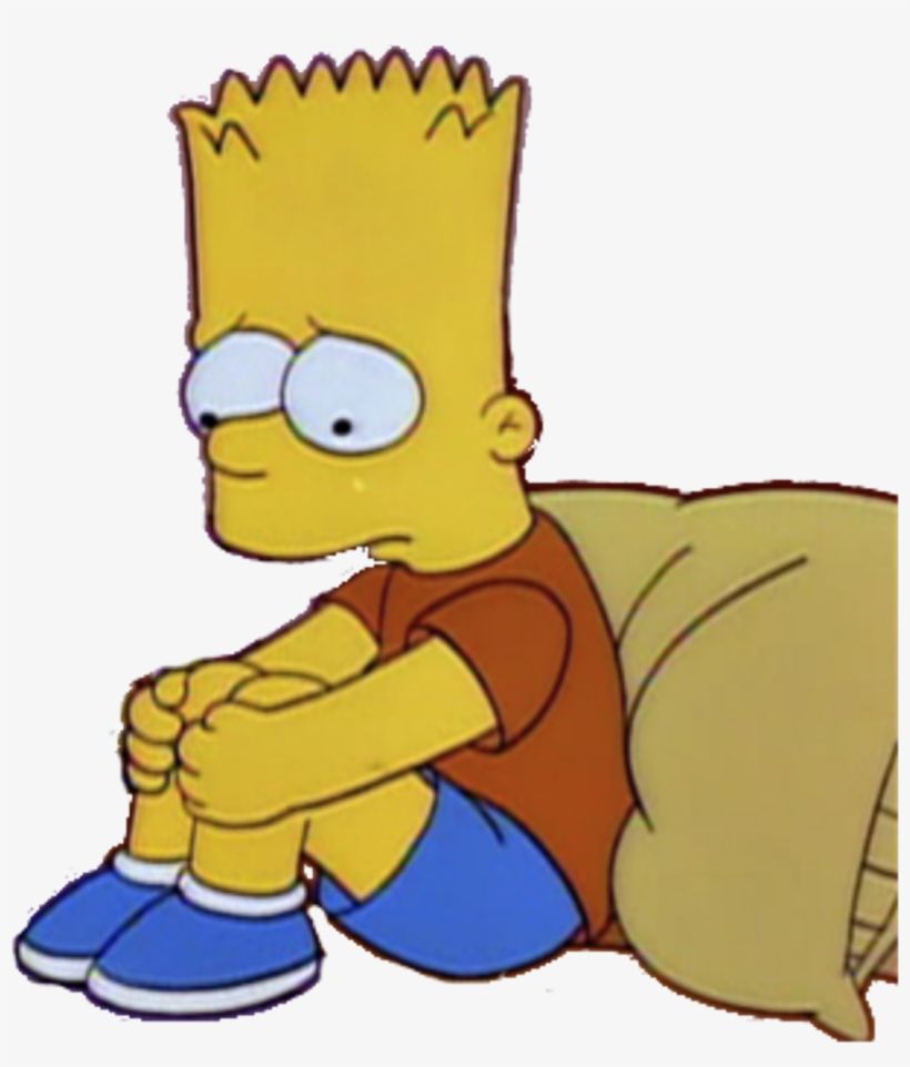 Sad, Simpsons, And Bart Image Bart Simpson Png PNG