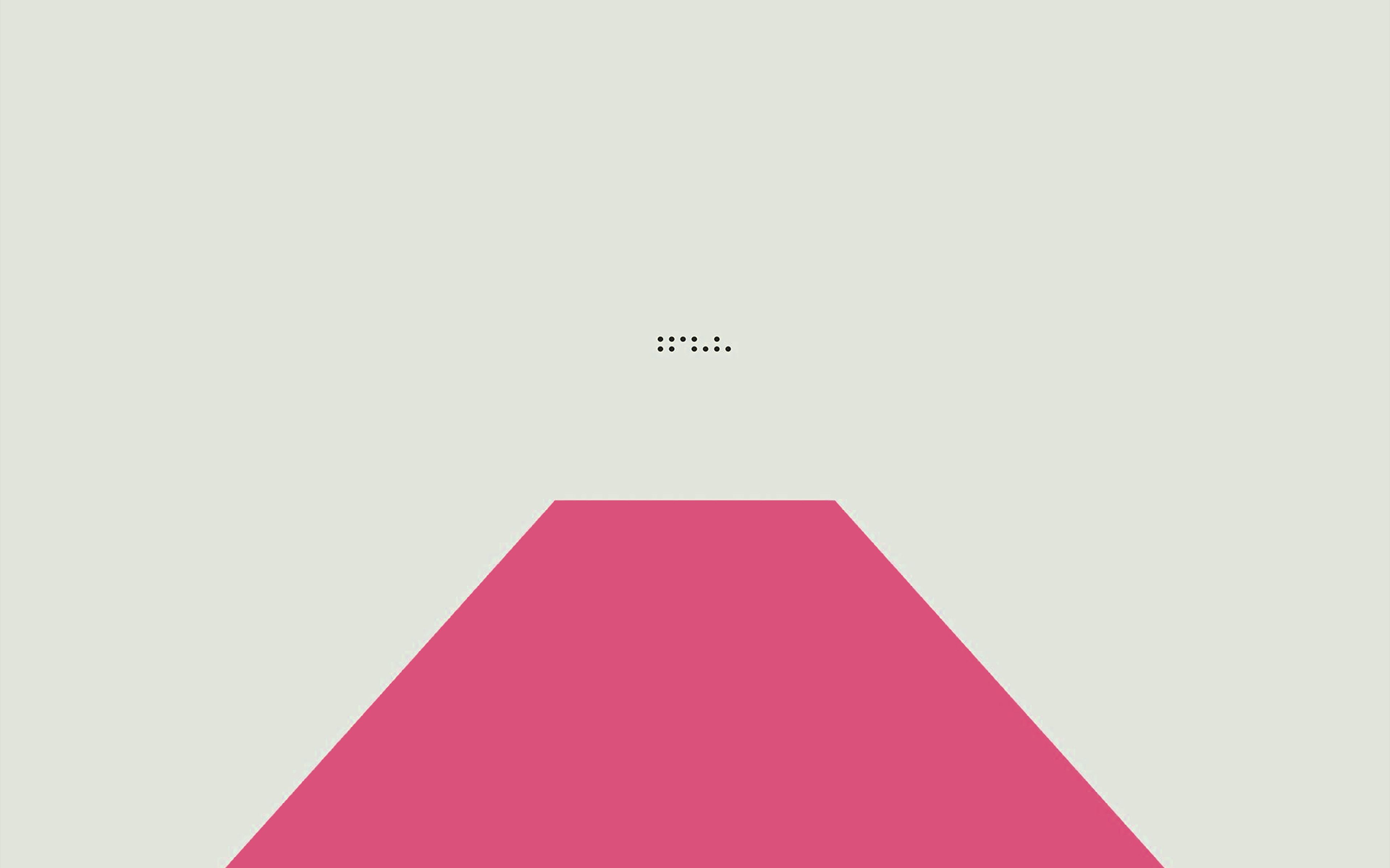 Simple Tycho Pink White Abstract Minimal Art Illustration