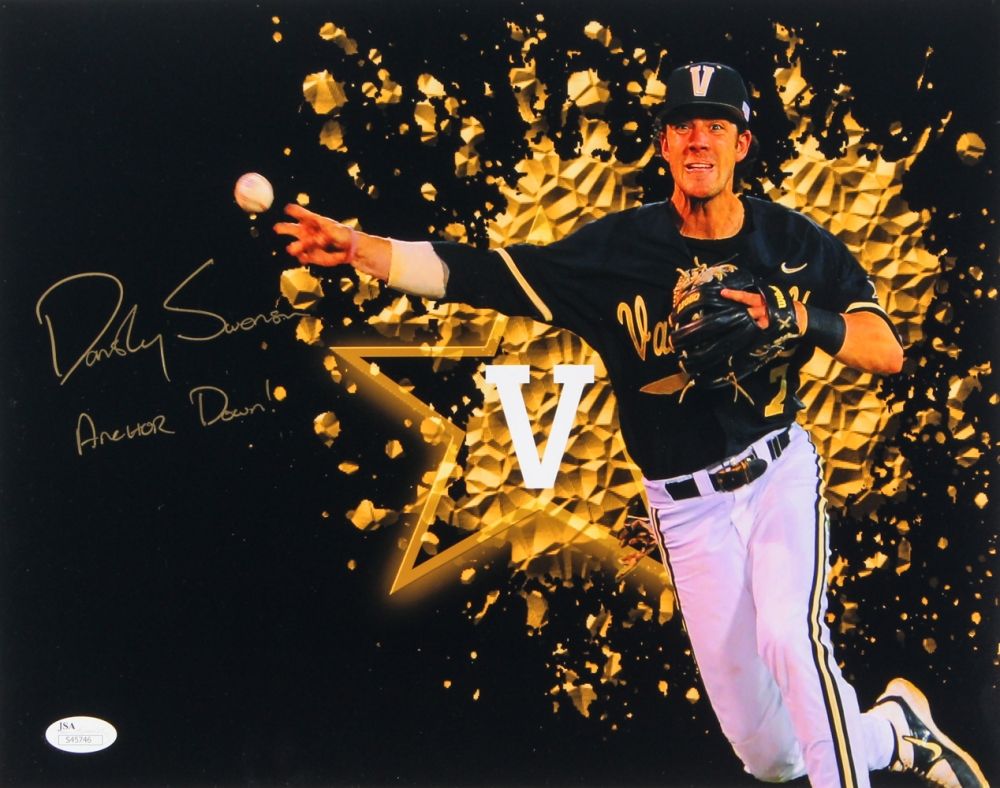 Dansby Swanson Signed Vanderbilt Commodores 11x14 Photo Inscribed
