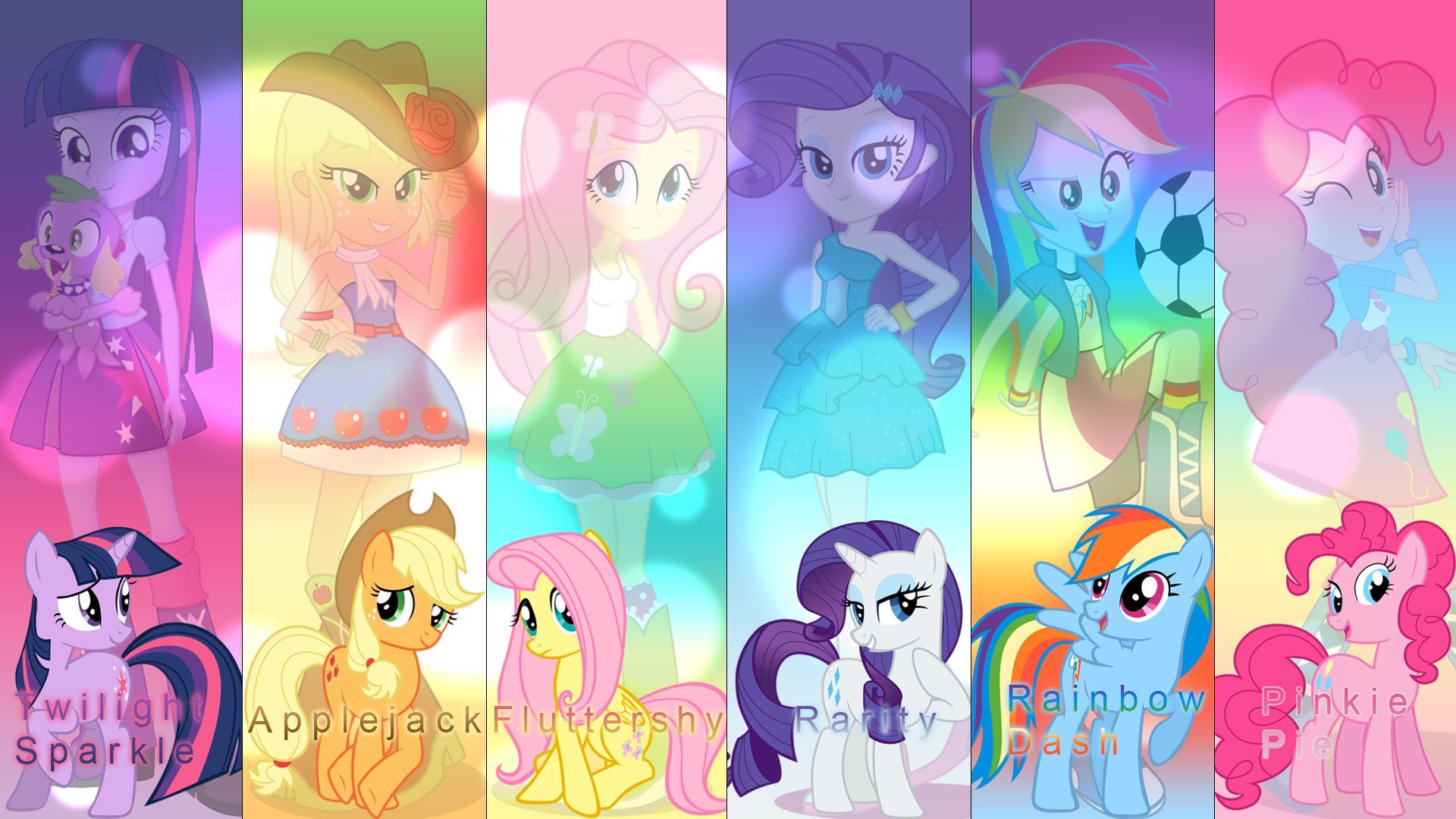 Mane six Equestria Girls wallpaper