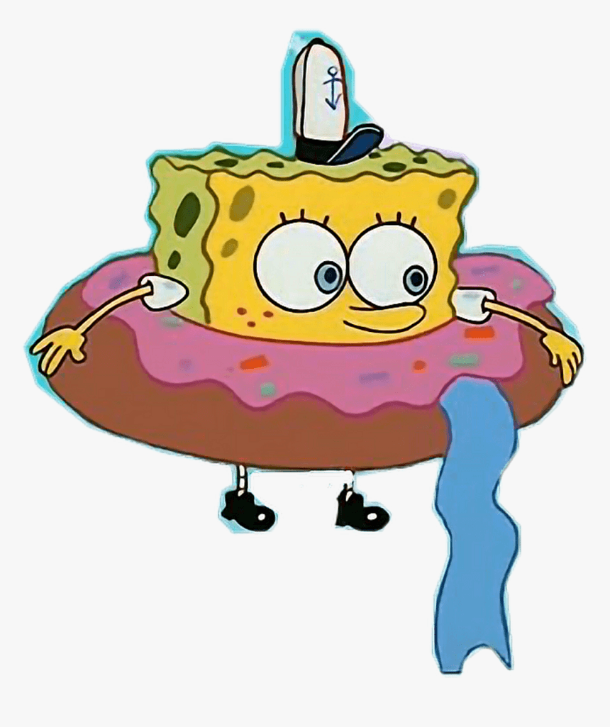 Spongebob In Donut Png Clipart, Png Download