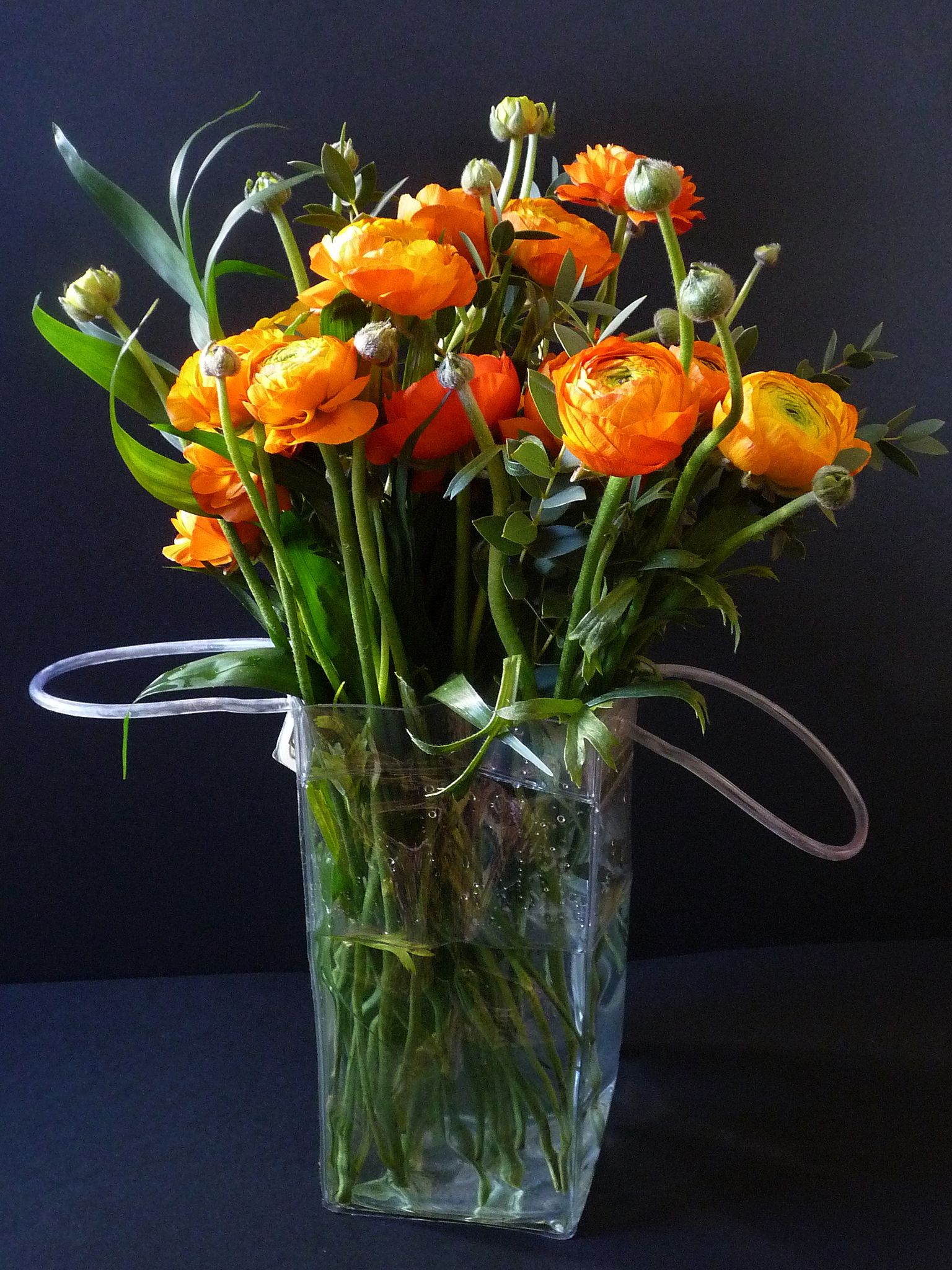 Picture Bouquets Orange Flower Spearworts Vase Flower Bud
