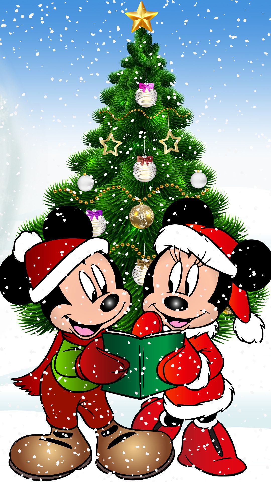 Mickey Mouse Christmas Wallpaper HD Mobile 1080×1920