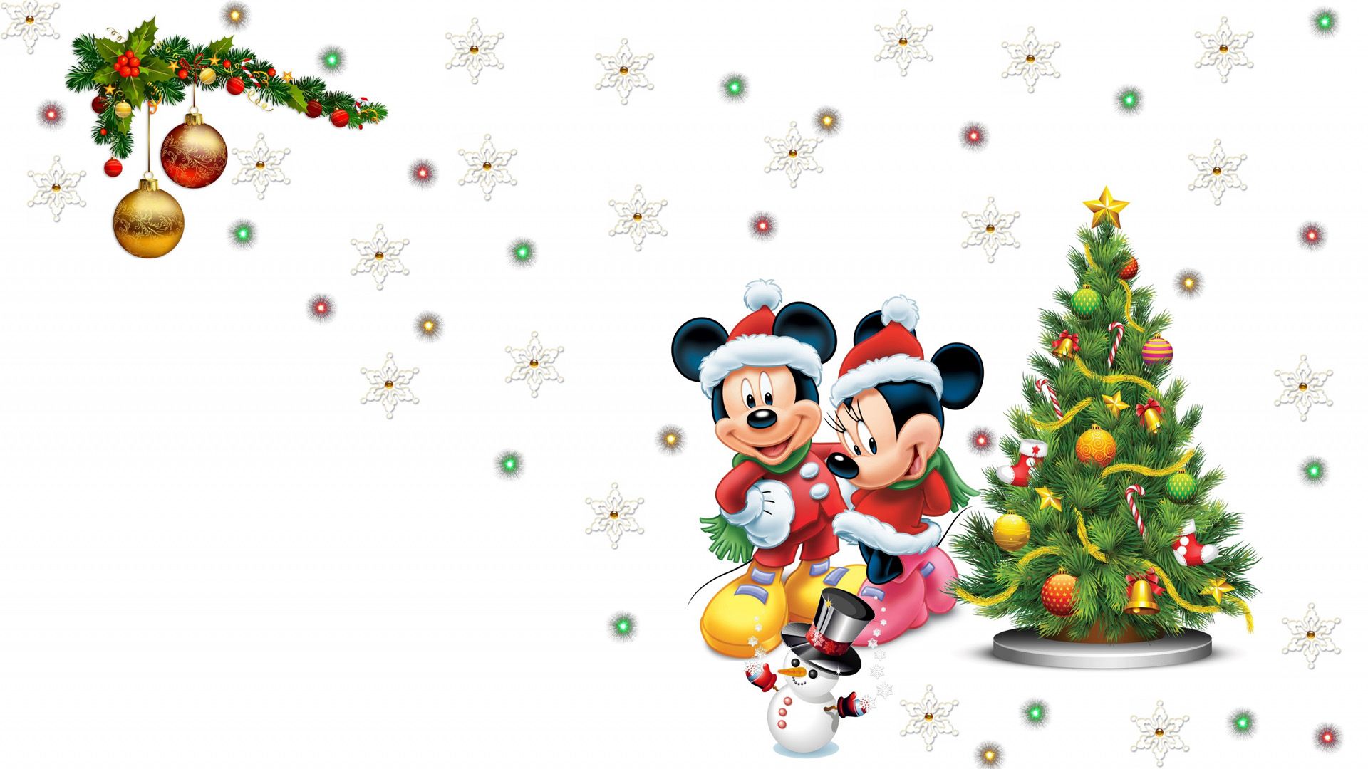 Download 1920x1080 Mickey mouse, mickey, snowflake, minnie, pretty