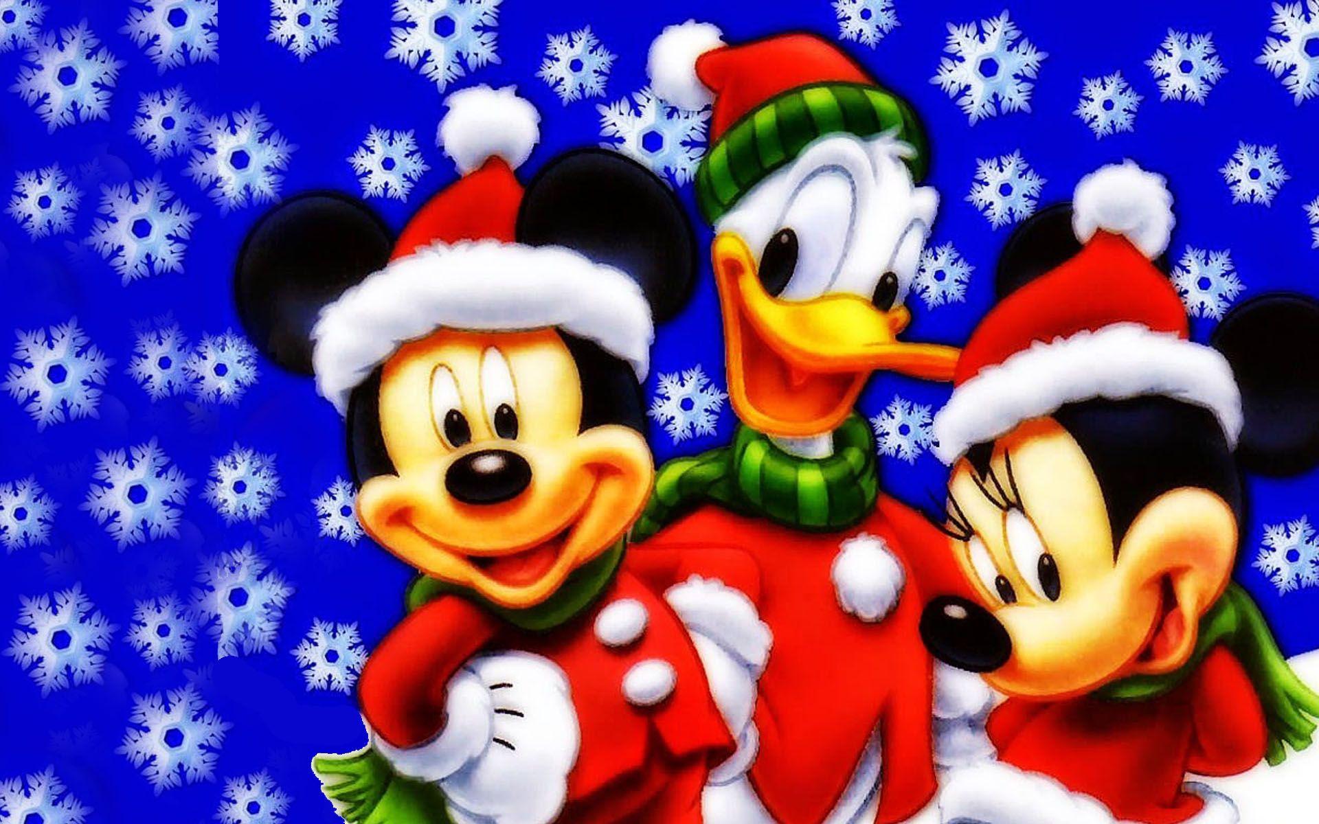 Mickey Mouse Donald Duck And Minnie Christmas Wallpaper HD