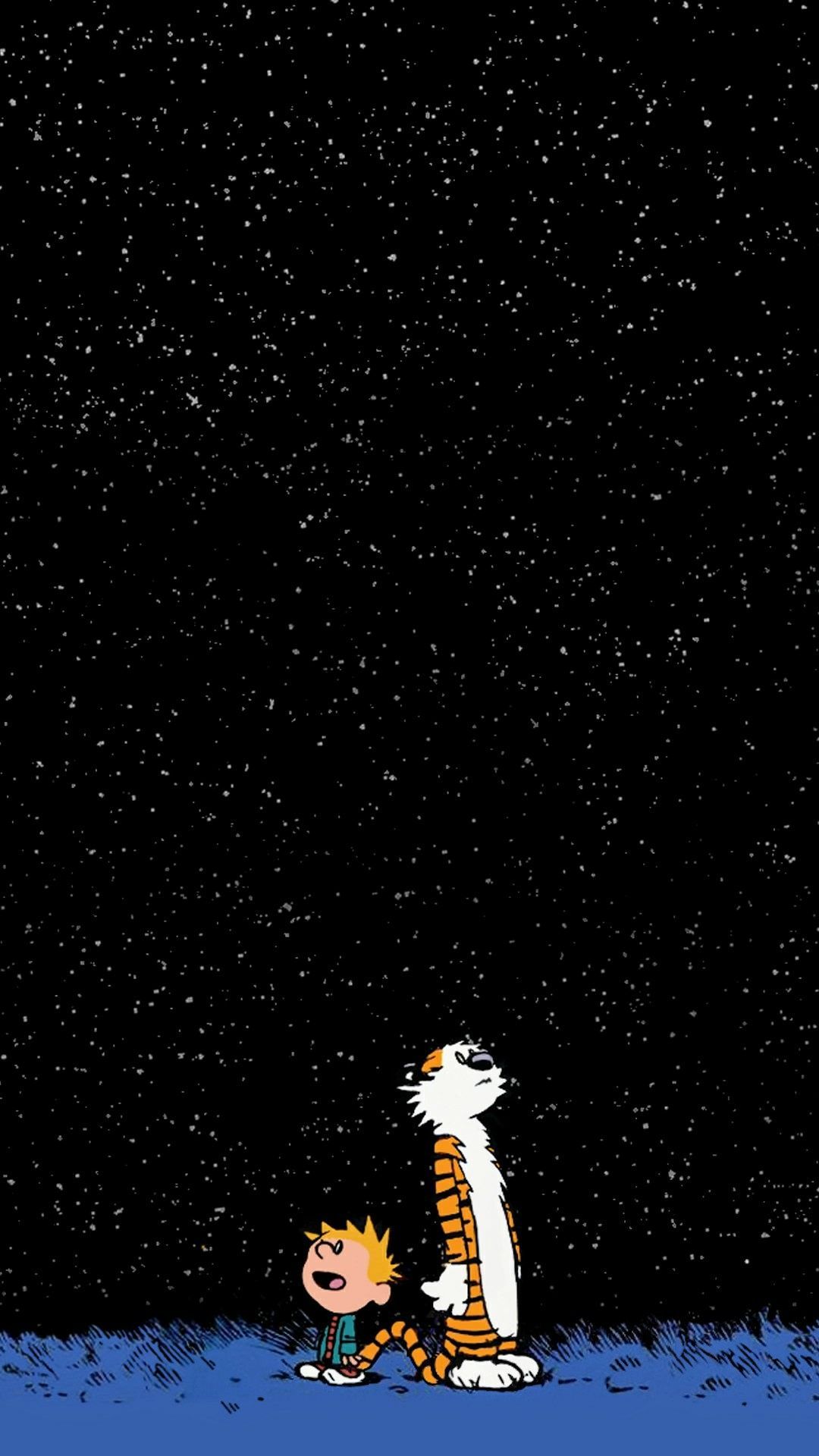 Request] Can anyone turn this Calvin and hobbes wallpaper into an amoled? [ 1080x1920]. Calvin and hobbes wallpaper, Trippy wallpaper, Calvin and hobbes