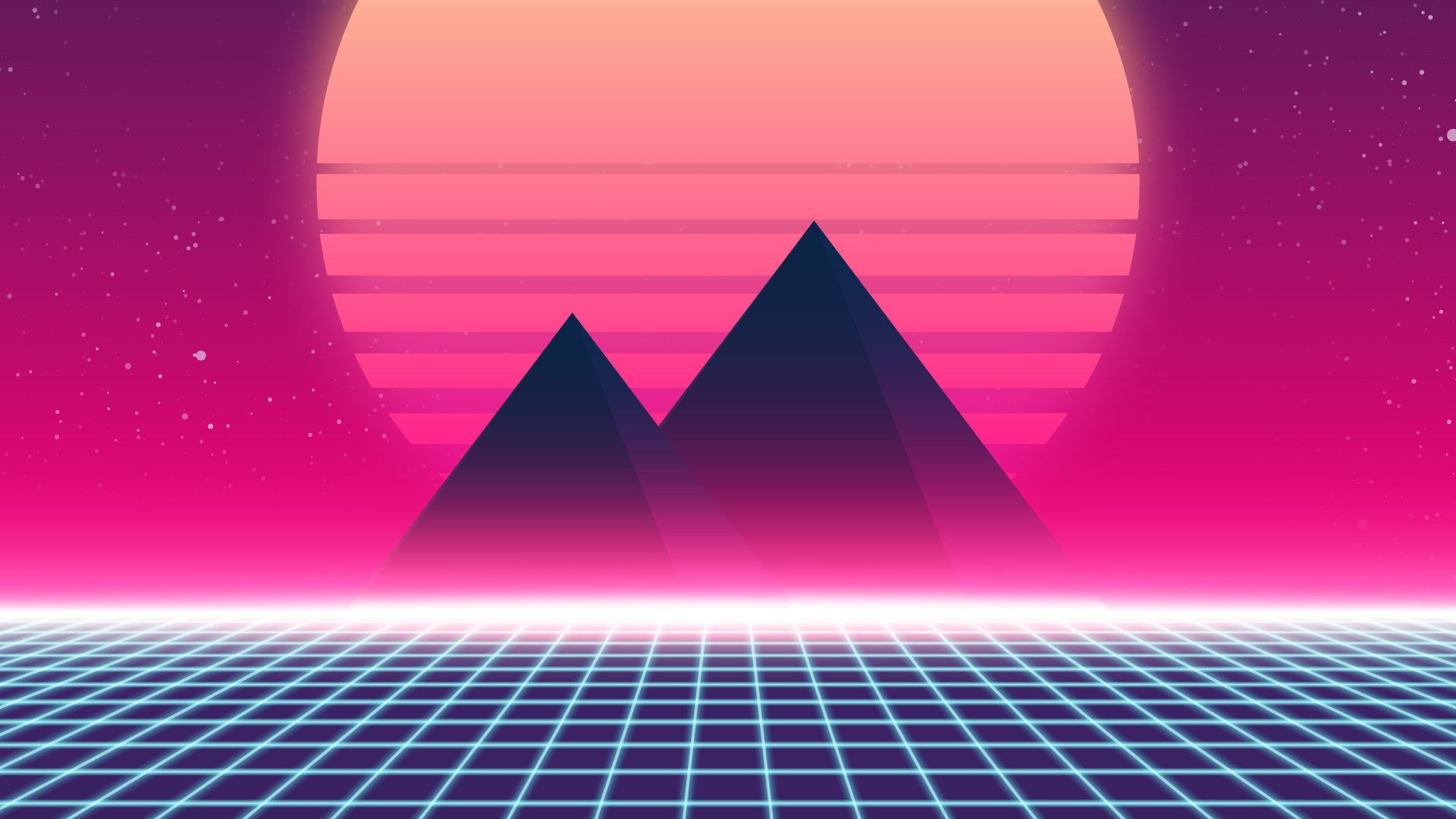 Retrowave 90s Laptop Full HD 1080P HD 4k Wallpaper